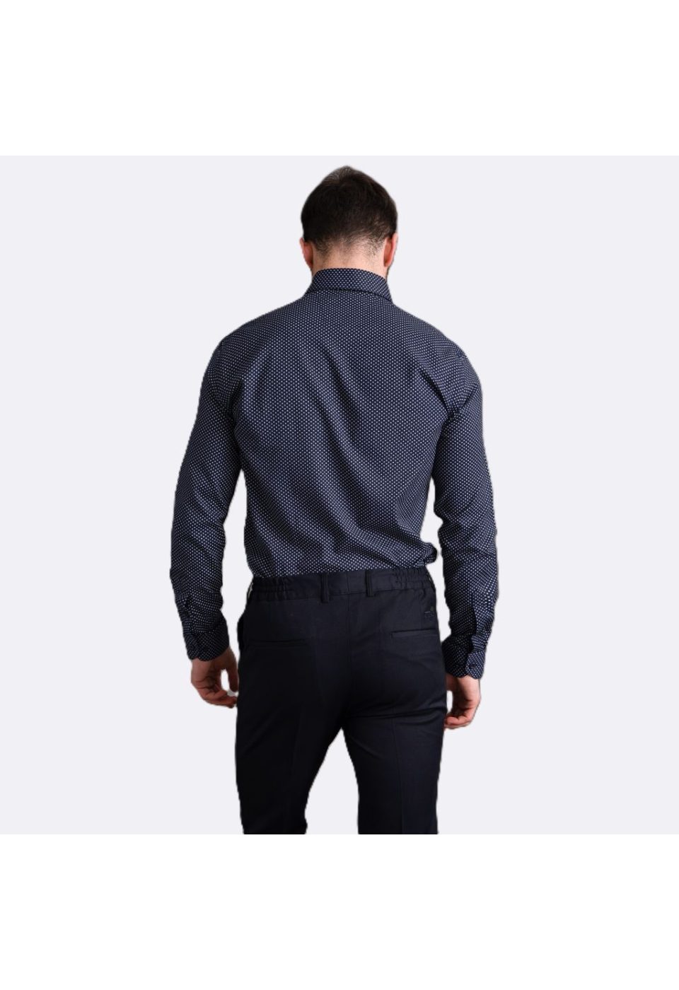 Slim Fit Uzun Kol Desenli Saten Gömlek 3GMK311524003 - Giovanni Fratelli