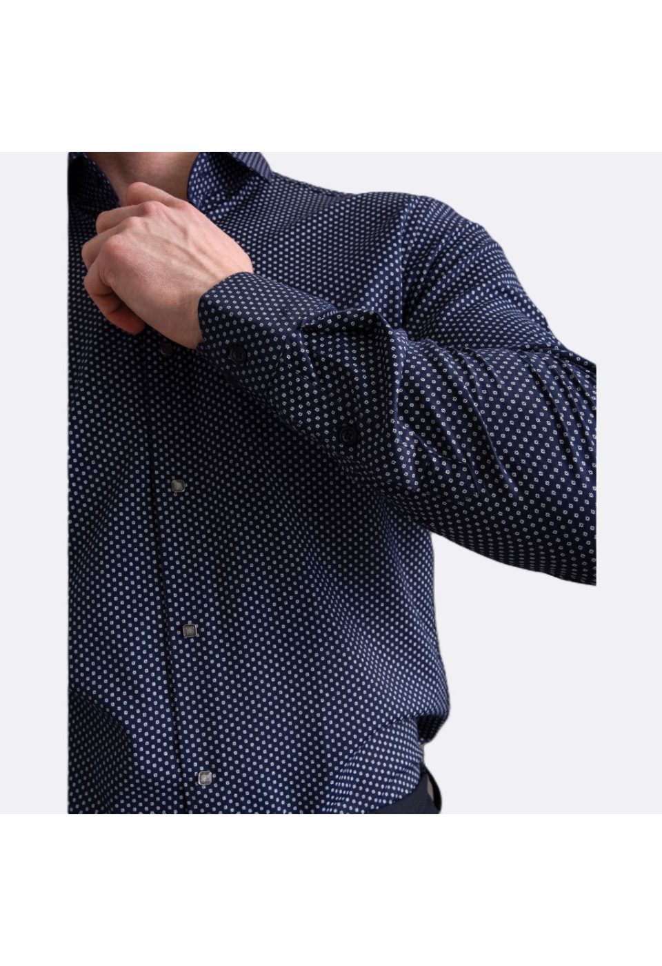 Slim Fit Uzun Kol Desenli Saten Gömlek 3GMK311524003 - Giovanni Fratelli