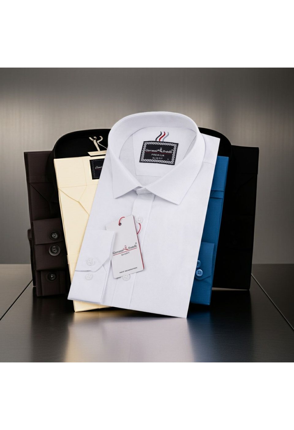 Slim Fit Uzun Kol Desenli Armürlü Jakar Erkek Gömlek 3GMK311525001 - Giovanni Fratelli