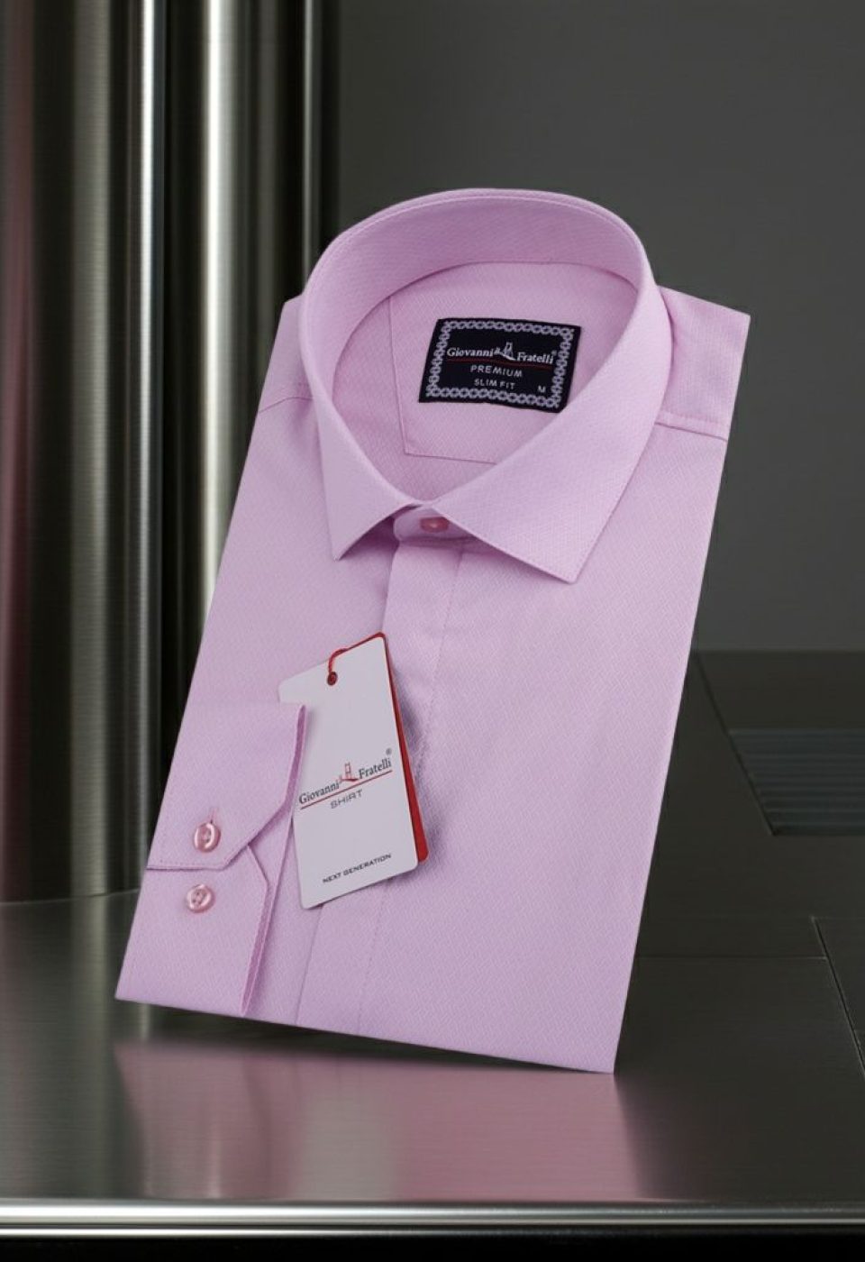 Slim Fit Uzun Kol Desenli Armürlü Jakar Erkek Gömlek 3GMK311533005 - Giovanni Fratelli