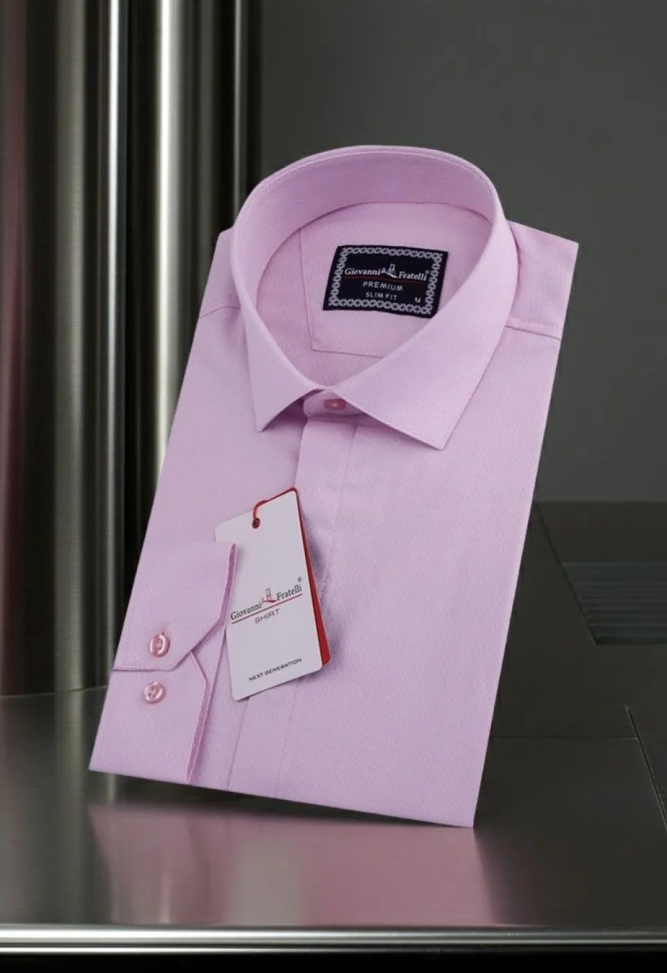 Slim Fit Uzun Kol Desenli Armürlü Jakar Erkek Gömlek 3GMK311533005 - Giovanni Fratelli