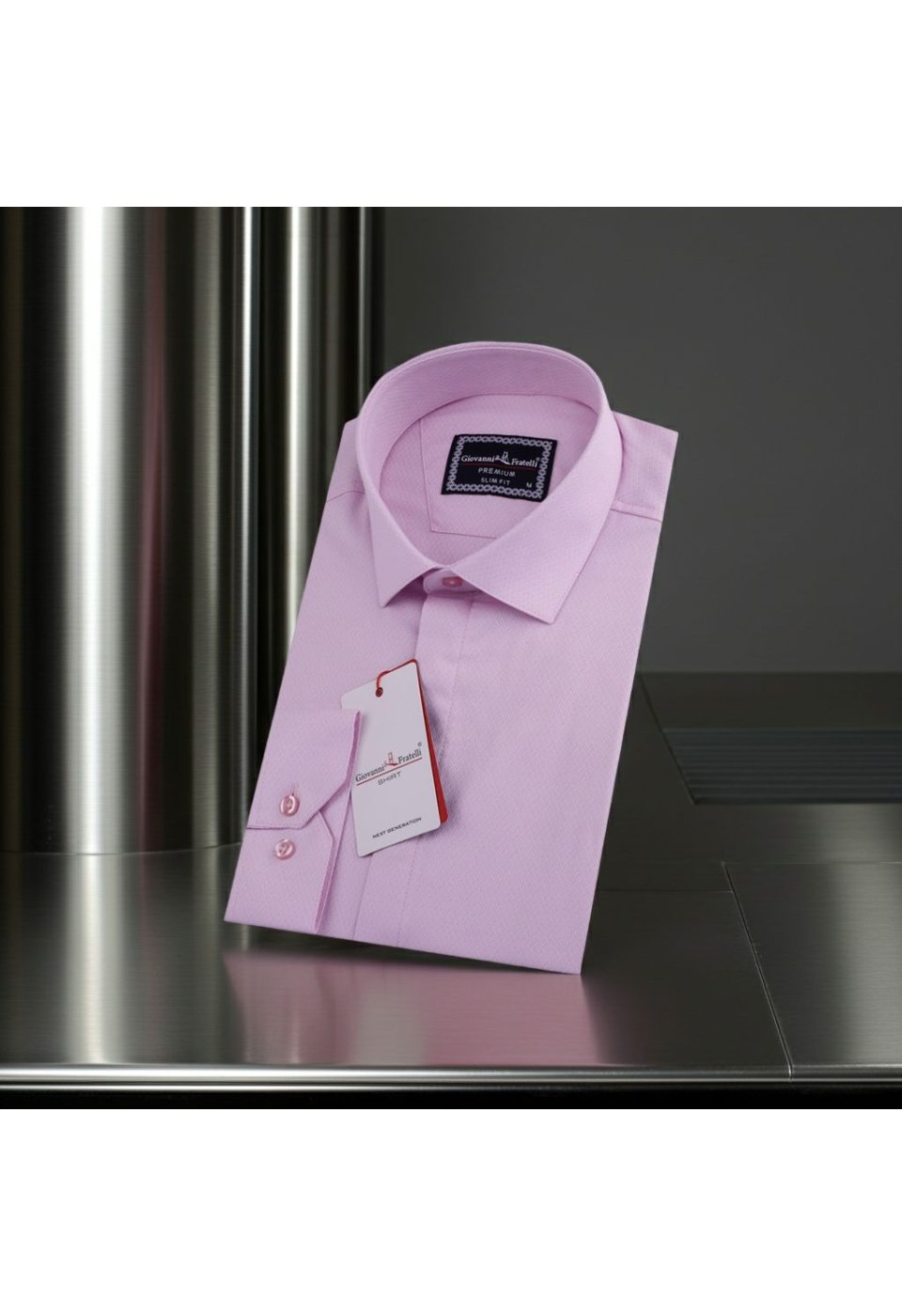 Slim Fit Uzun Kol Desenli Armürlü Jakar Erkek Gömlek 3GMK311533005 - Giovanni Fratelli