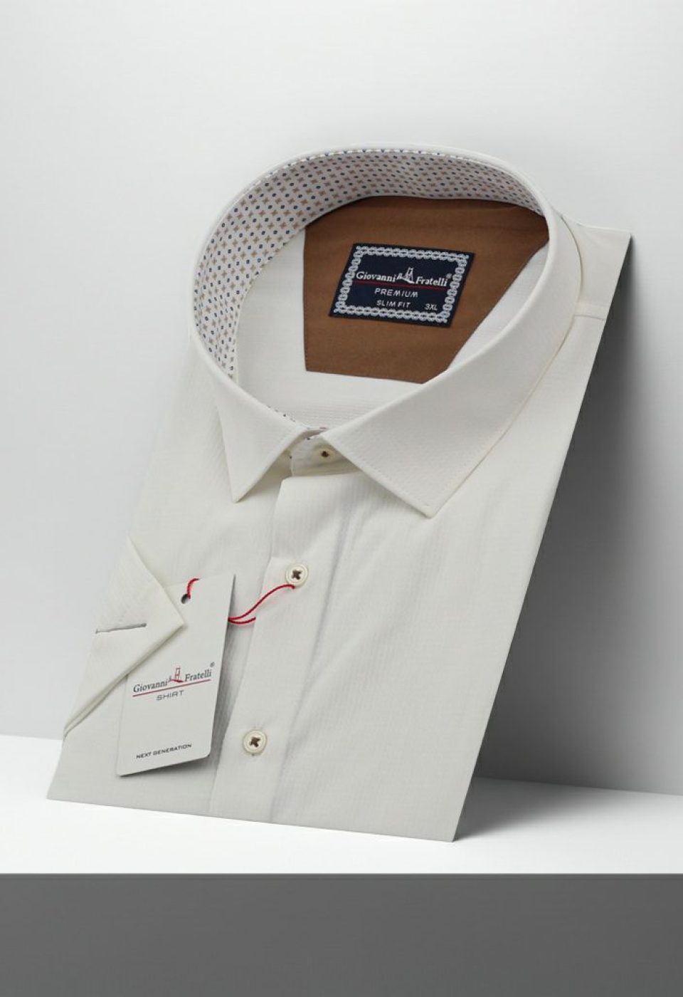 Büyük Beden Slim Fit Kısa Kol Desenli Armürlü Jakar Erkek Gömlek 4GMK311608005 Büyük Beden Slim Fit Kısa Kol Desenli Armürlü Jakar Erkek Gömlek 4GMK311608005