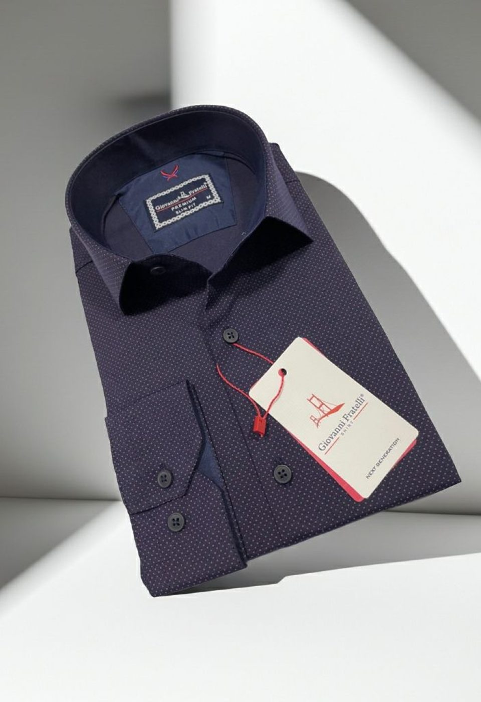 Slim Fit Uzun Kol Desenli Erkek Gömlek 3GMK312114004