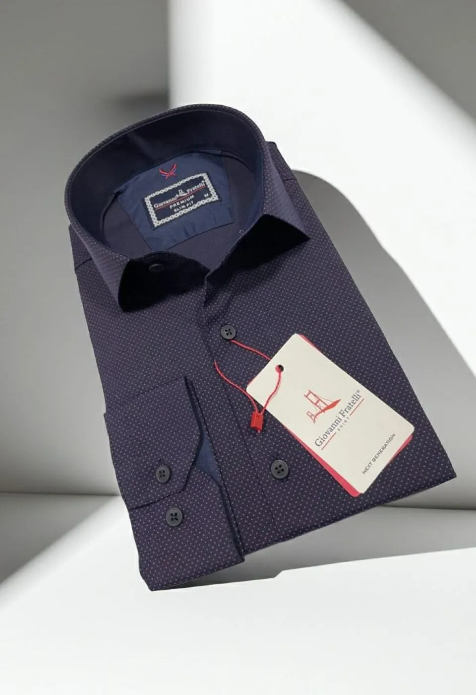 Slim Fit Uzun Kol Desenli Erkek Gömlek 3GMK312114004