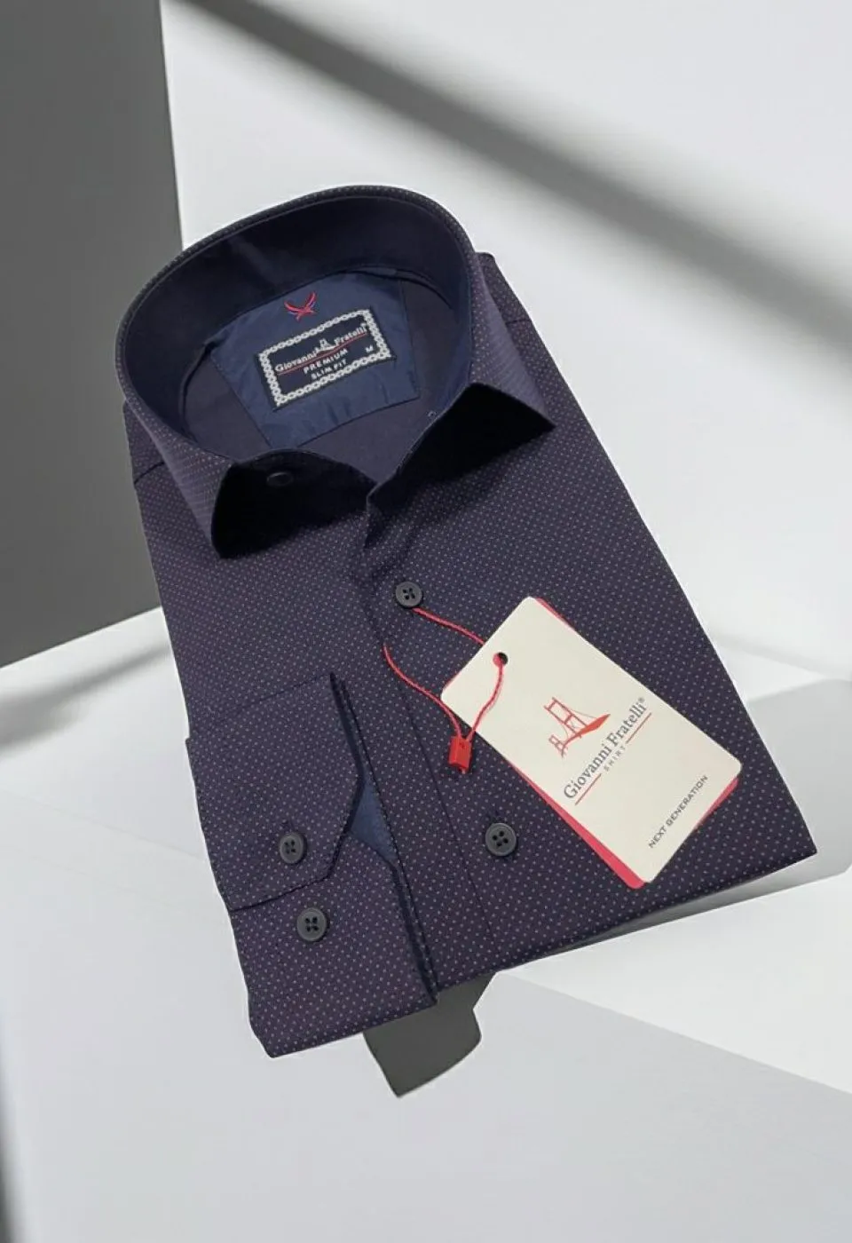 Slim Fit Uzun Kol Desenli Erkek Gömlek 3GMK312114004