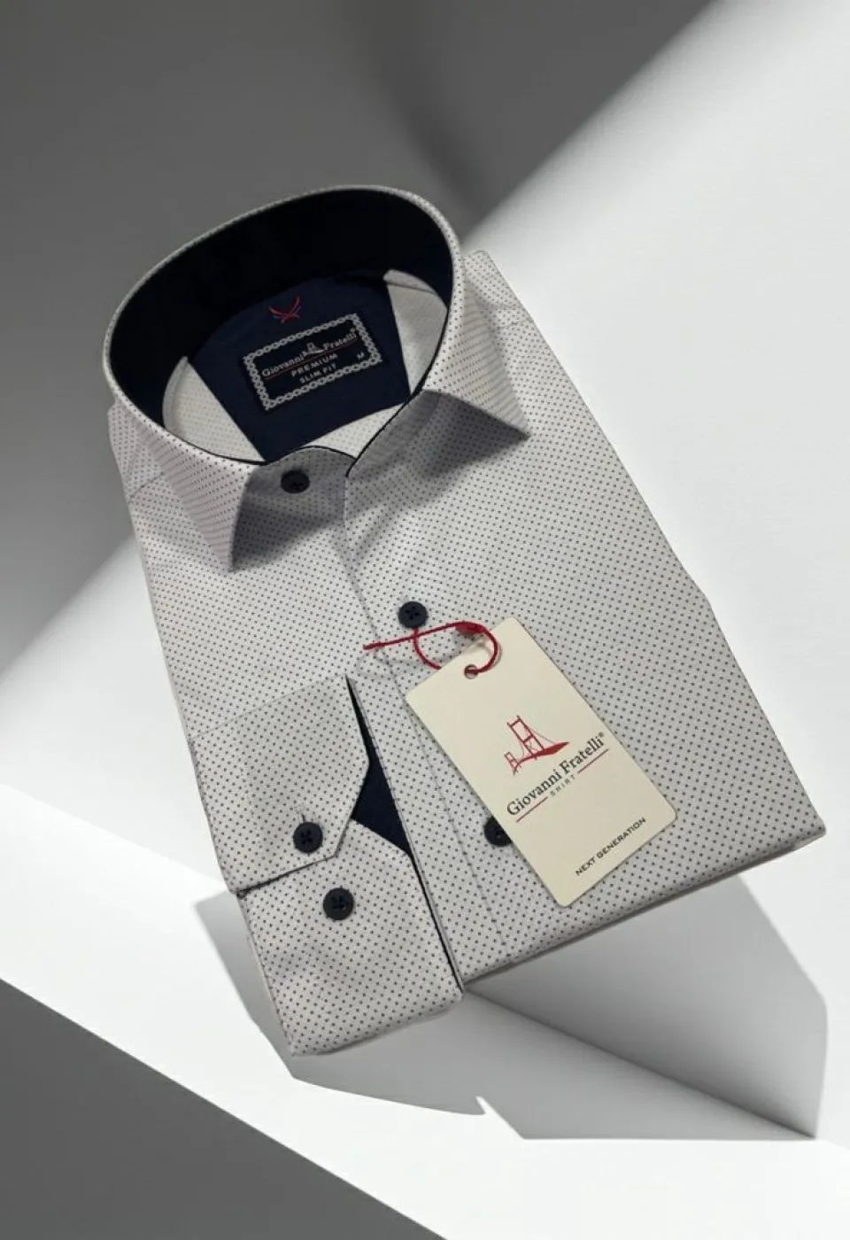 Slim Fit Uzun Kol Desenli Erkek Gömlek 3GMK312114006