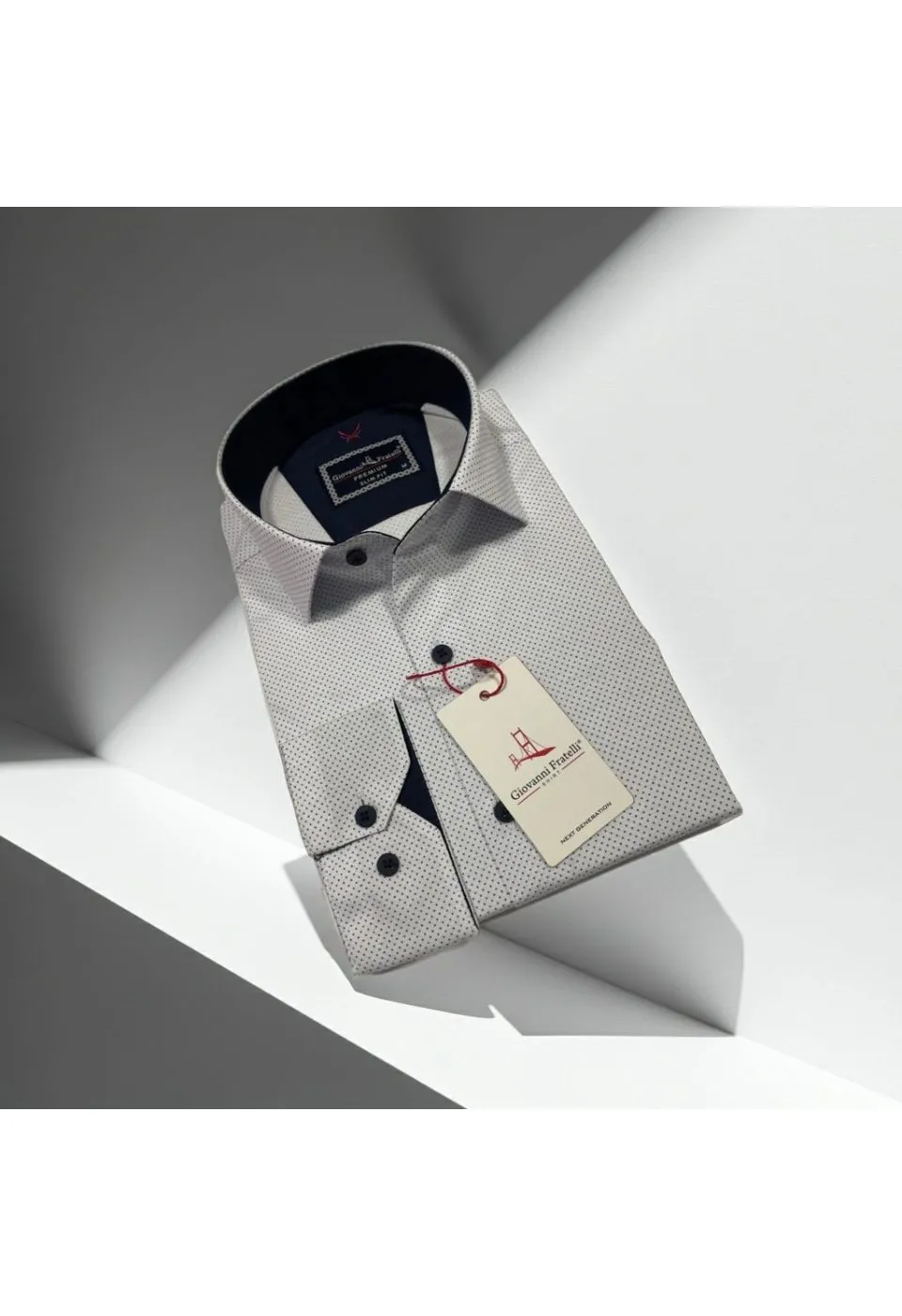 Slim Fit Uzun Kol Desenli Erkek Gömlek 3GMK312114006 - Giovanni Fratelli