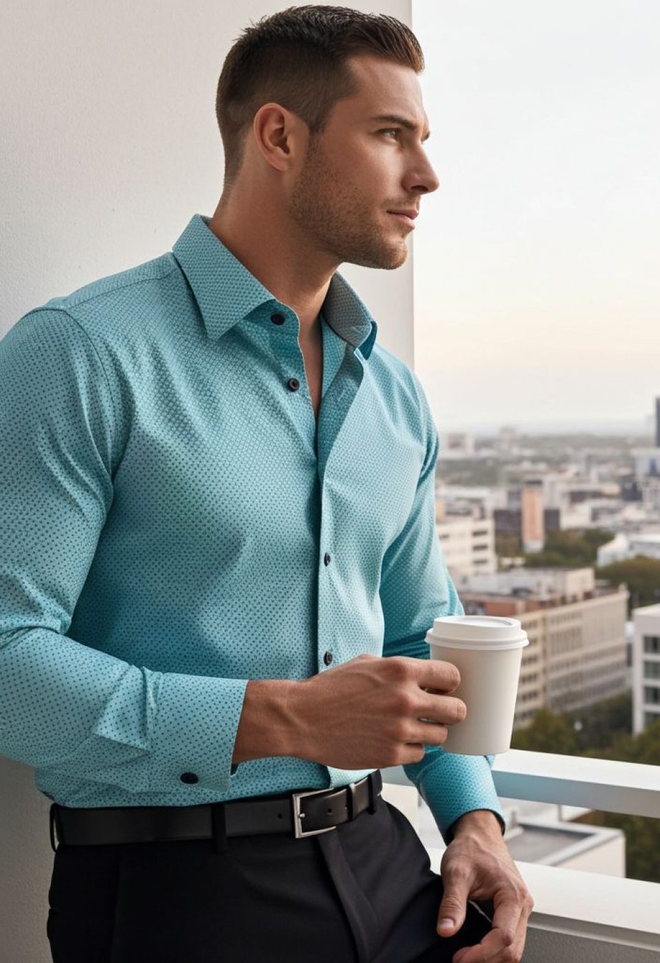 Slim Fit Uzun Kol Desenli Erkek Gömlek 3GMK312114007 - Giovanni Fratelli