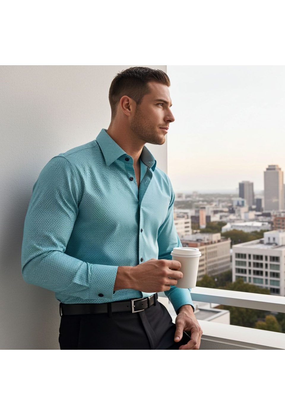 Slim Fit Uzun Kol Desenli Erkek Gömlek 3GMK312114007 - Giovanni Fratelli