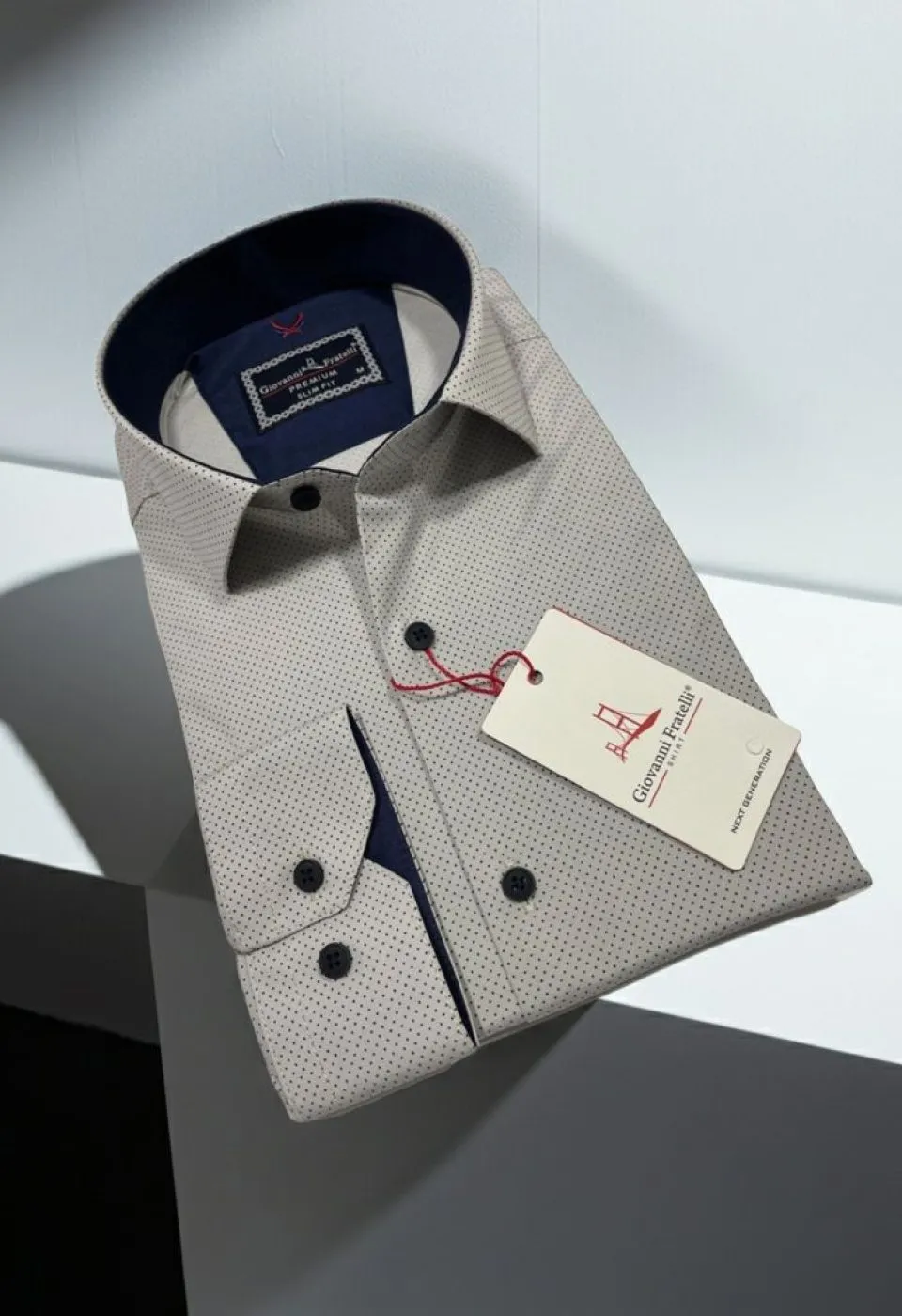Slim Fit Uzun Kol Desenli Erkek Gömlek 3GMK312114008