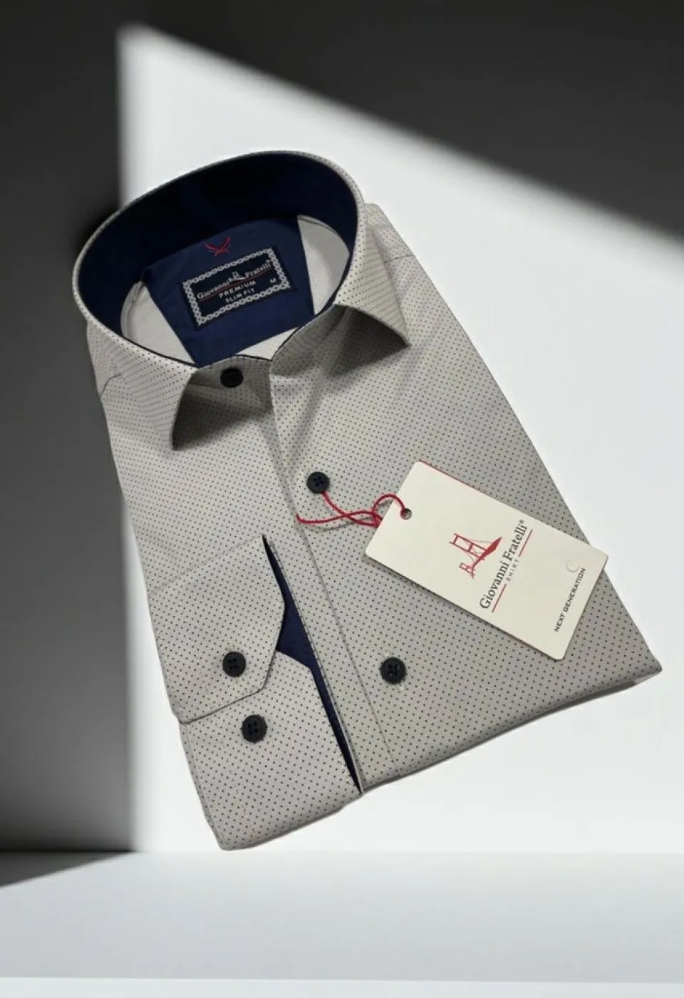 Slim Fit Uzun Kol Desenli Erkek Gömlek 3GMK312114008