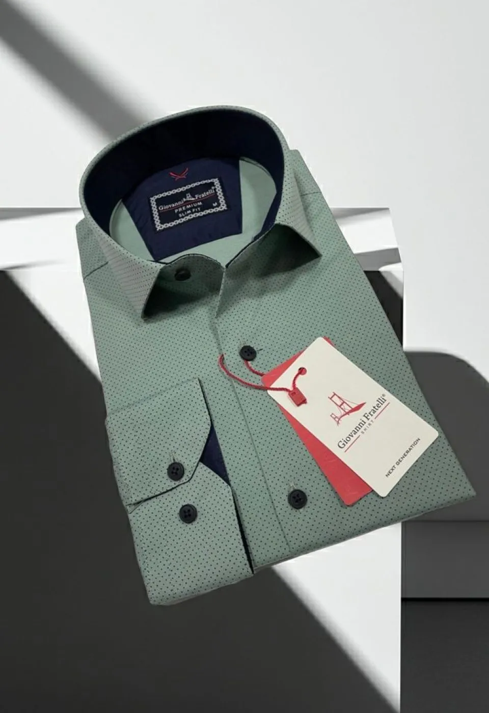 Slim Fit Uzun Kol Desenli Erkek Gömlek 3GMK312114010