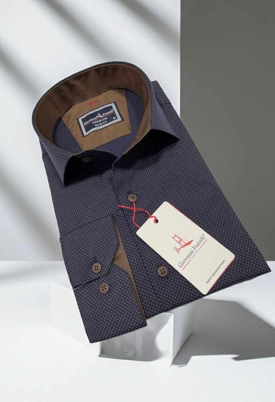 2114 CR 012 Slim Fit Uzun Kol Desenli Erkek Gömlek 3GMK312114012 - Giovanni Fratelli