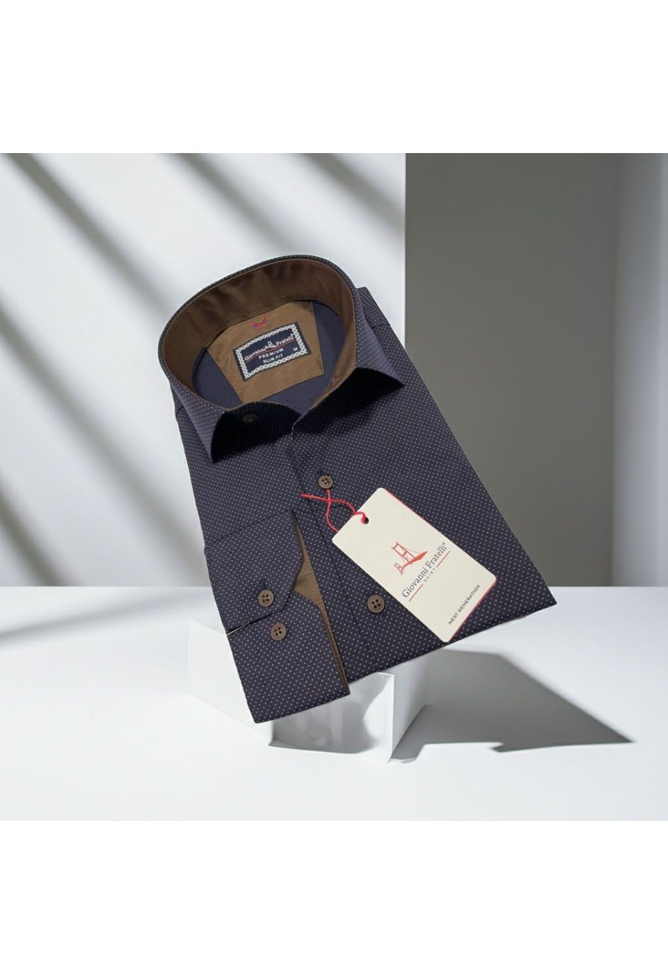 2114 CR 012 Slim Fit Uzun Kol Desenli Erkek Gömlek 3GMK312114012 - Giovanni Fratelli