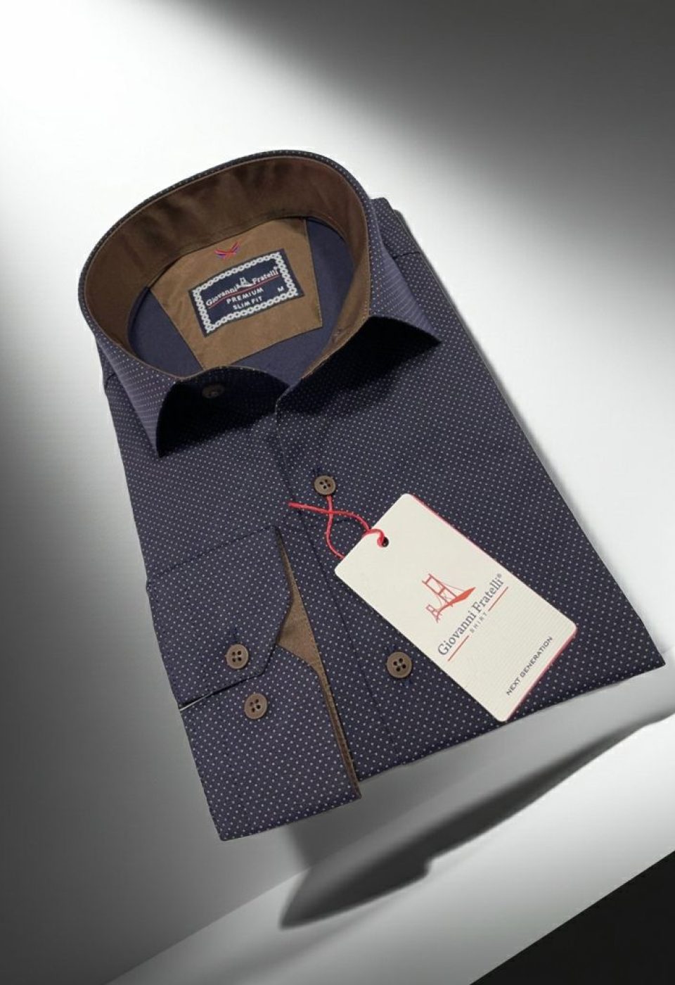 2114 CR 012 Slim Fit Uzun Kol Desenli Erkek Gömlek 3GMK312114012 - Giovanni Fratelli