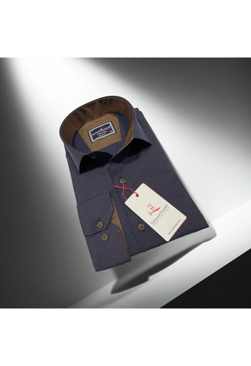 2114 CR 012 Slim Fit Uzun Kol Desenli Erkek Gömlek 3GMK312114012 - Giovanni Fratelli