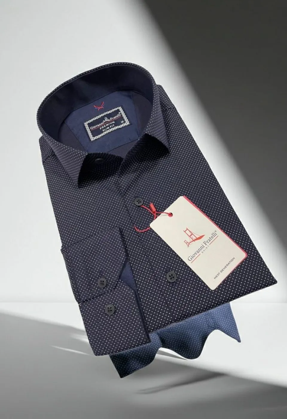 Slim Fit Uzun Kol Desenli Erkek Gömlek 3GMK312114014