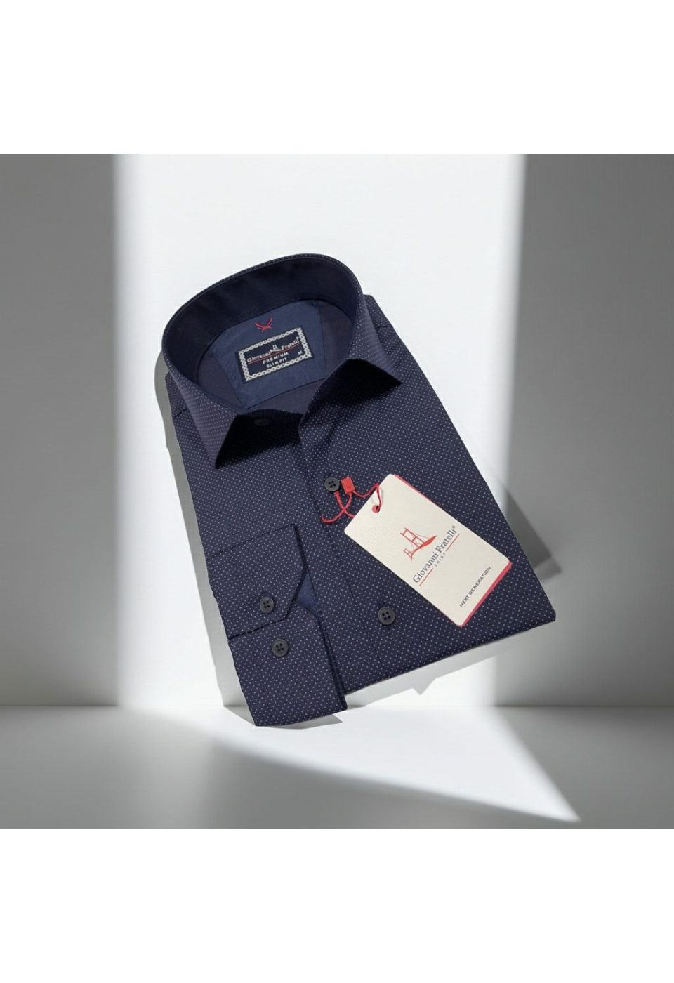 2114 CR 015 Slim Fit Uzun Kol Desenli Erkek Gömlek 3GMK312114015 - Giovanni Fratelli