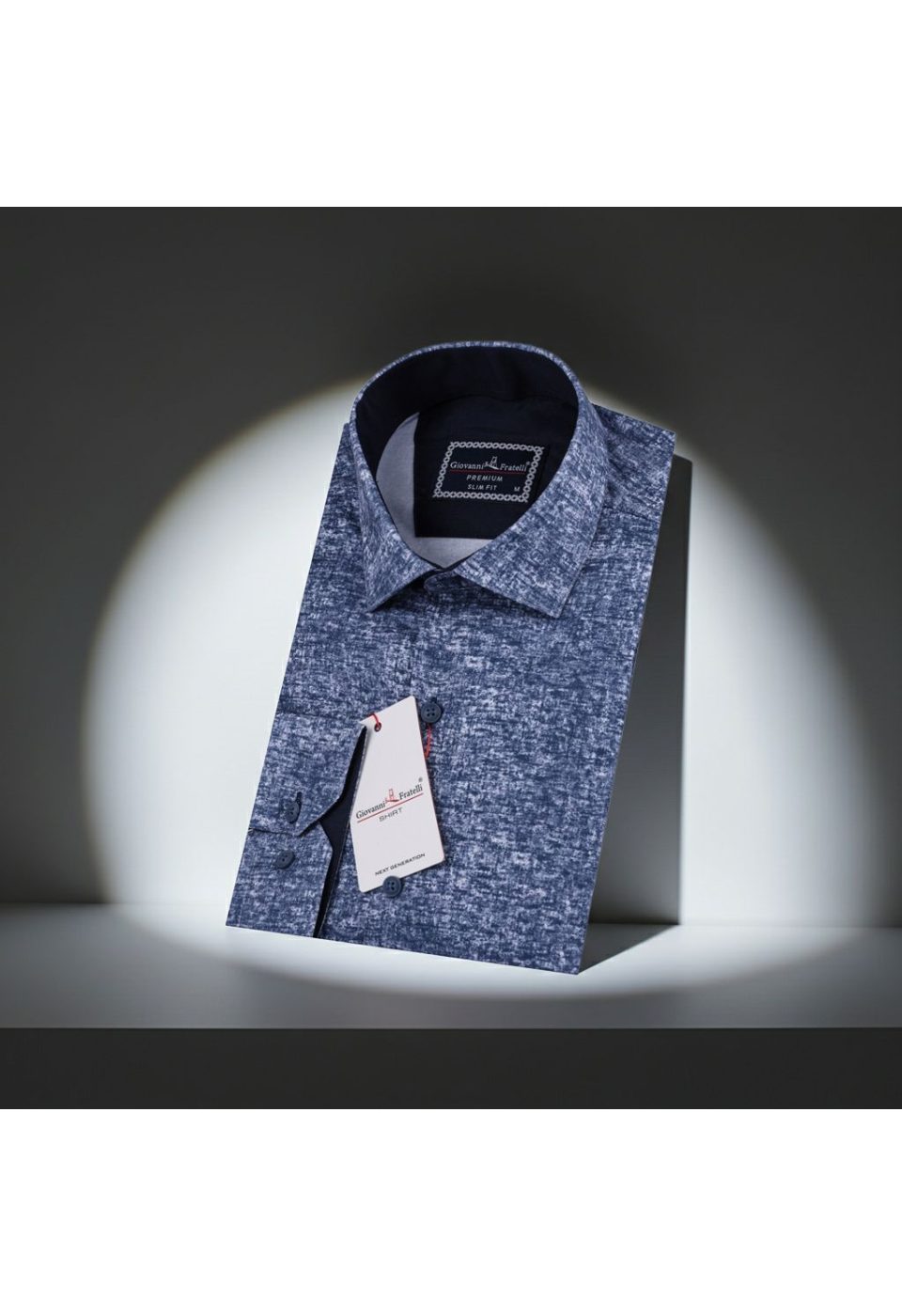 2122 CR 002 Slim Fit Uzun Kol Desenli Erkek Gömlek 3GMK312122002 - Giovanni Fratelli