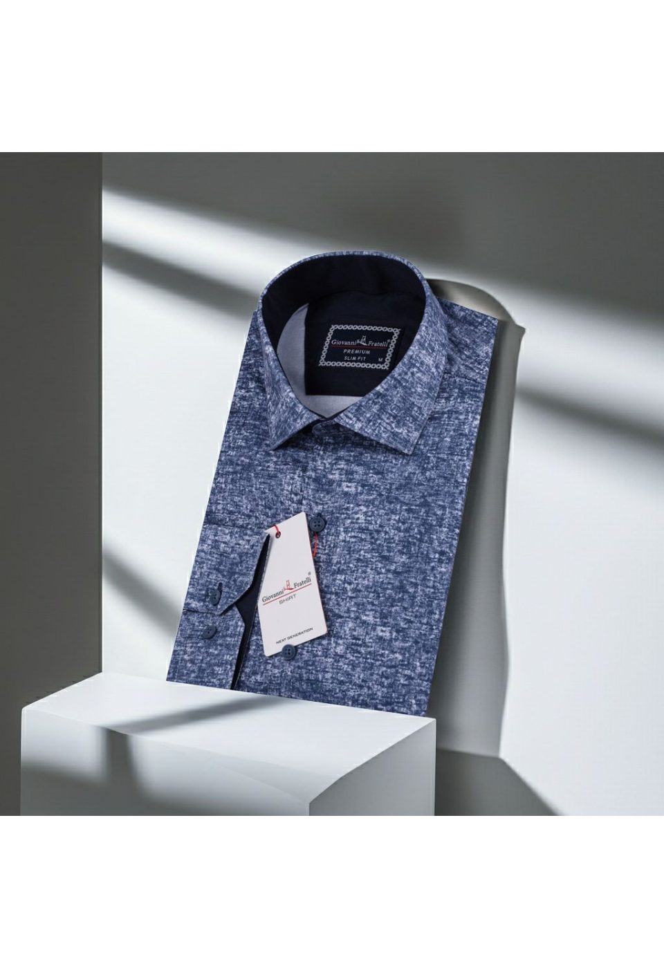 2122 CR 002 Slim Fit Uzun Kol Desenli Erkek Gömlek 3GMK312122002 - Giovanni Fratelli