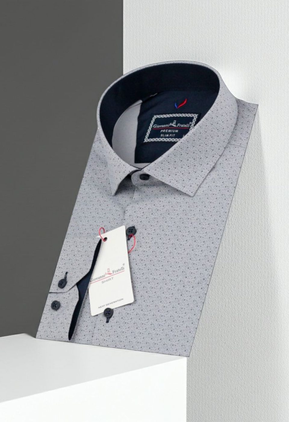 Slim Fit Uzun Kol Desenli Erkek Gömlek 3GMK312123004 - Giovanni Fratelli