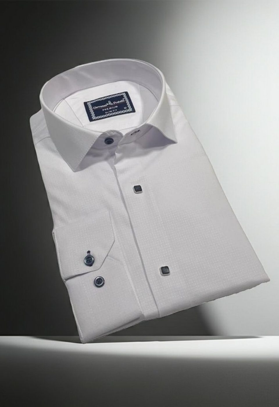 Slim Fit Uzun Kol Desenli Jakar Armürlü Gömlek 2127 CR 001