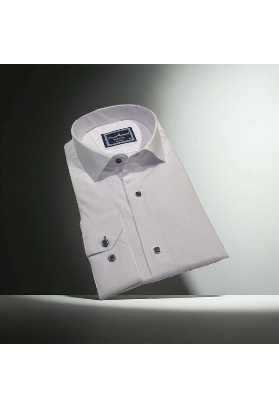Slim Fit Uzun Kol Desenli Jakar Armürlü Gömlek 2127 CR 001 - Giovanni Fratelli