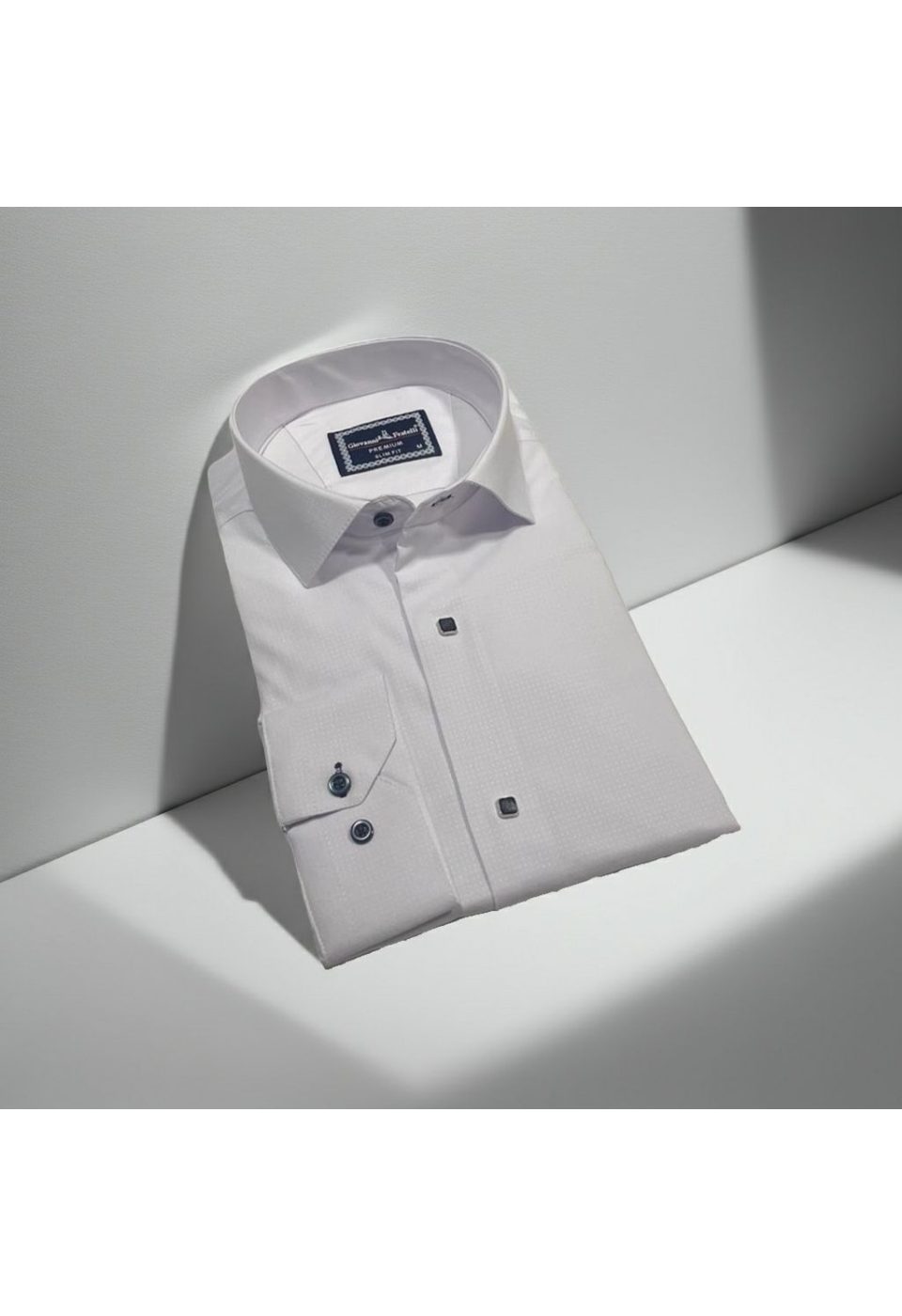 Slim Fit Uzun Kol Desenli Jakar Armürlü Gömlek 2127 CR 001 - Giovanni Fratelli