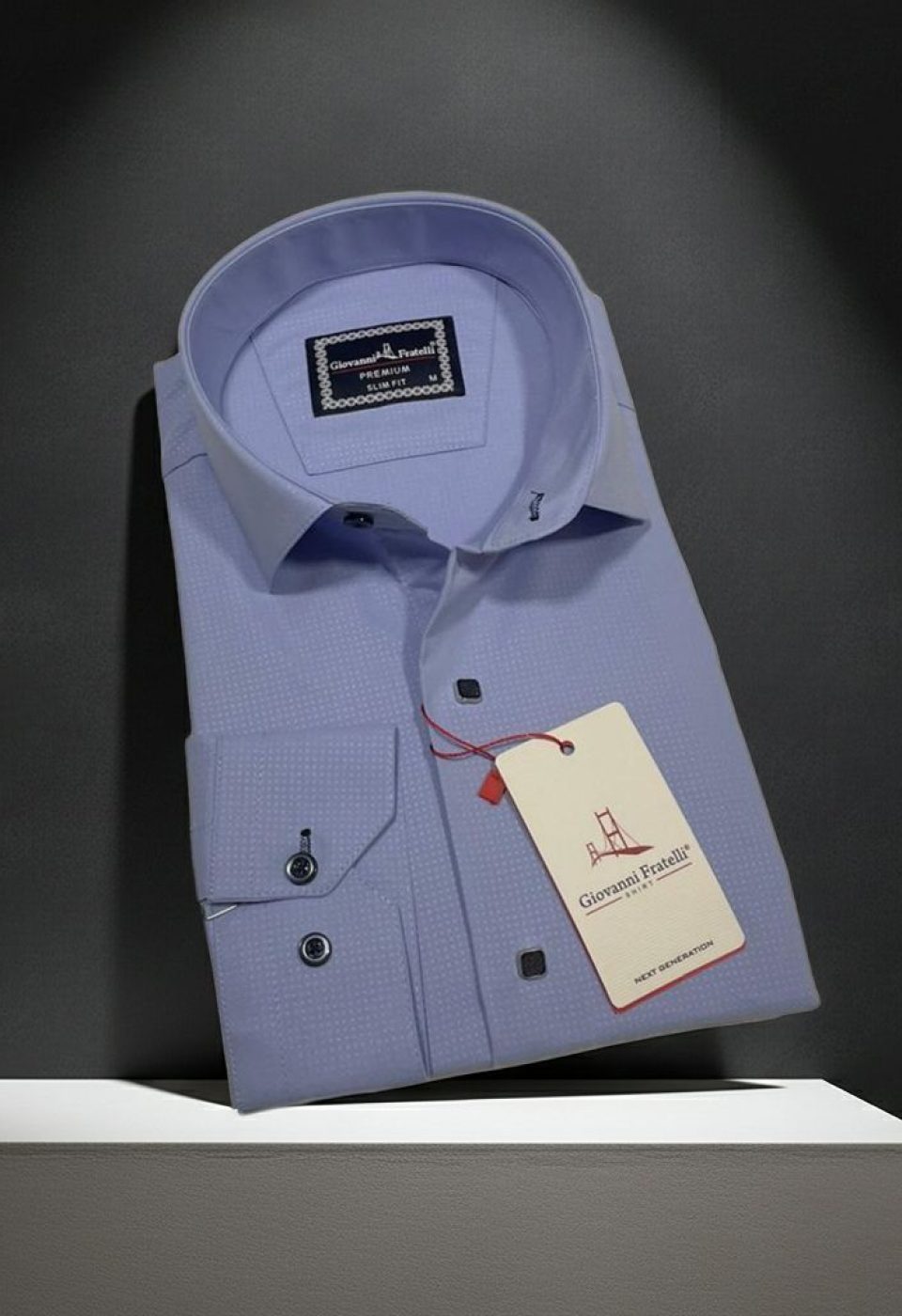 Slim Fit Uzun Kol Desenli Jakar Armürlü Gömlek 2127 CR 003