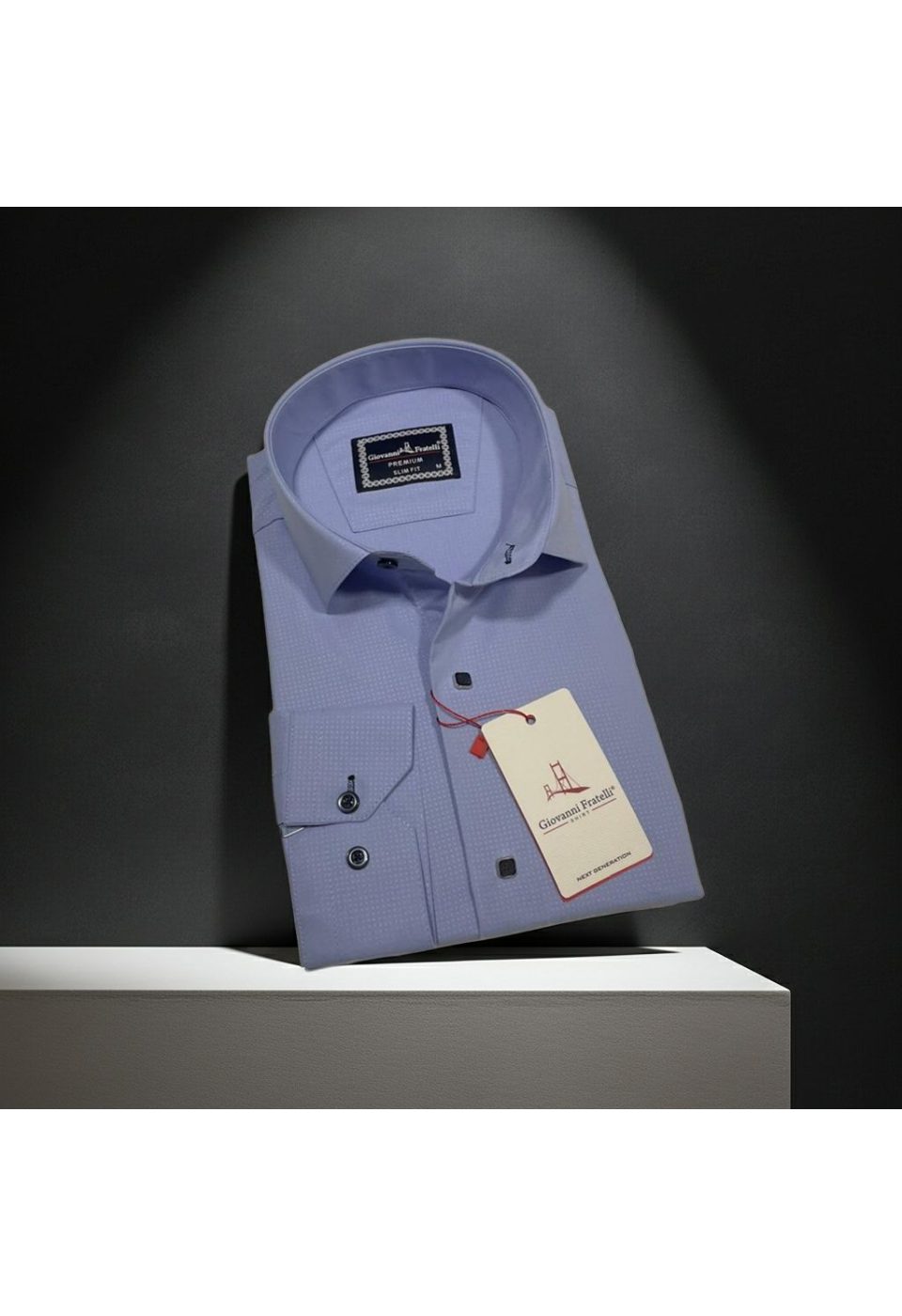 Slim Fit Uzun Kol Desenli Jakar Armürlü Gömlek 2127 CR 003 - Giovanni Fratelli