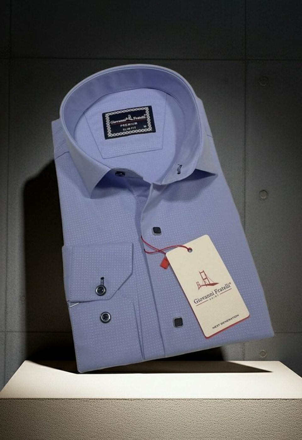 Slim Fit Uzun Kol Desenli Jakar Armürlü Gömlek 2127 CR 003 - Giovanni Fratelli