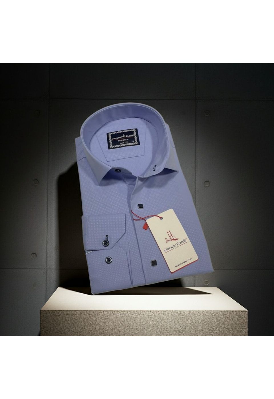 Slim Fit Uzun Kol Desenli Jakar Armürlü Gömlek 2127 CR 003 - Giovanni Fratelli