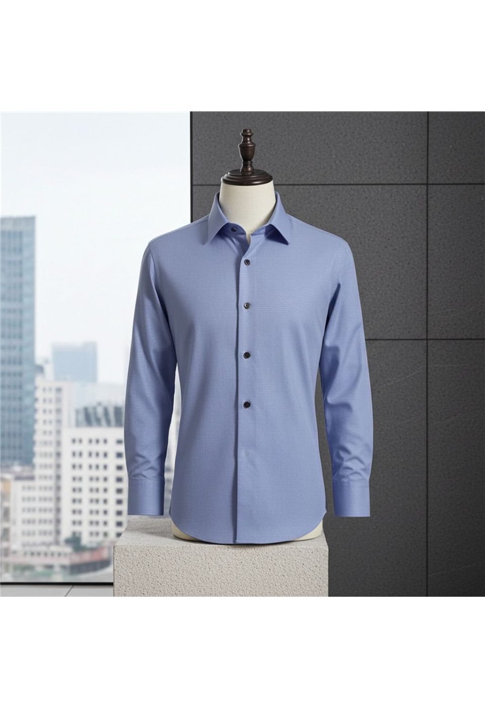 Slim Fit Uzun Kol Desenli Jakar Armürlü Gömlek 2127 CR 003 - Giovanni Fratelli