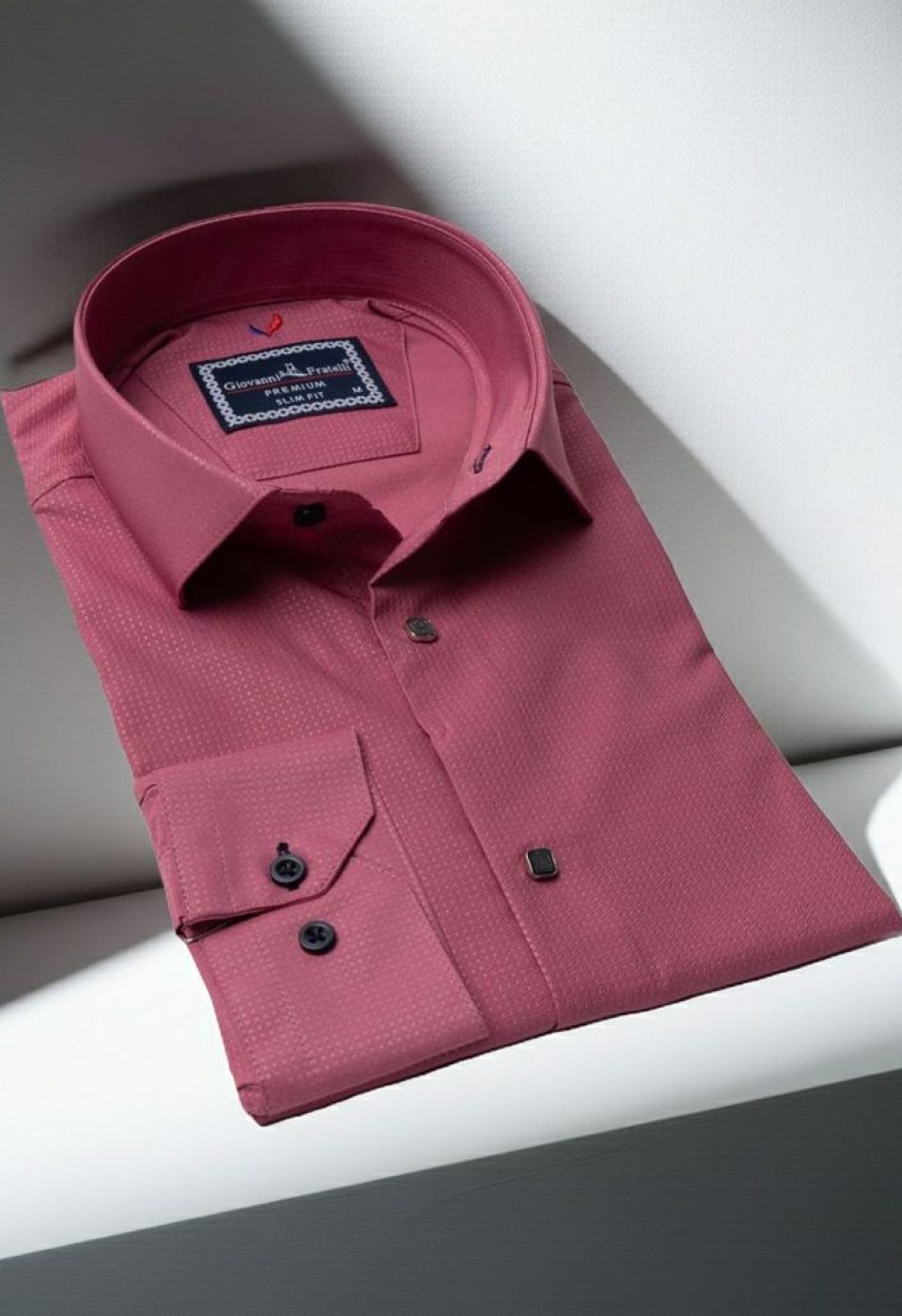 Slim Fit Uzun Kol Desenli Jakar Armürlü Gömlek 2127 CR 004