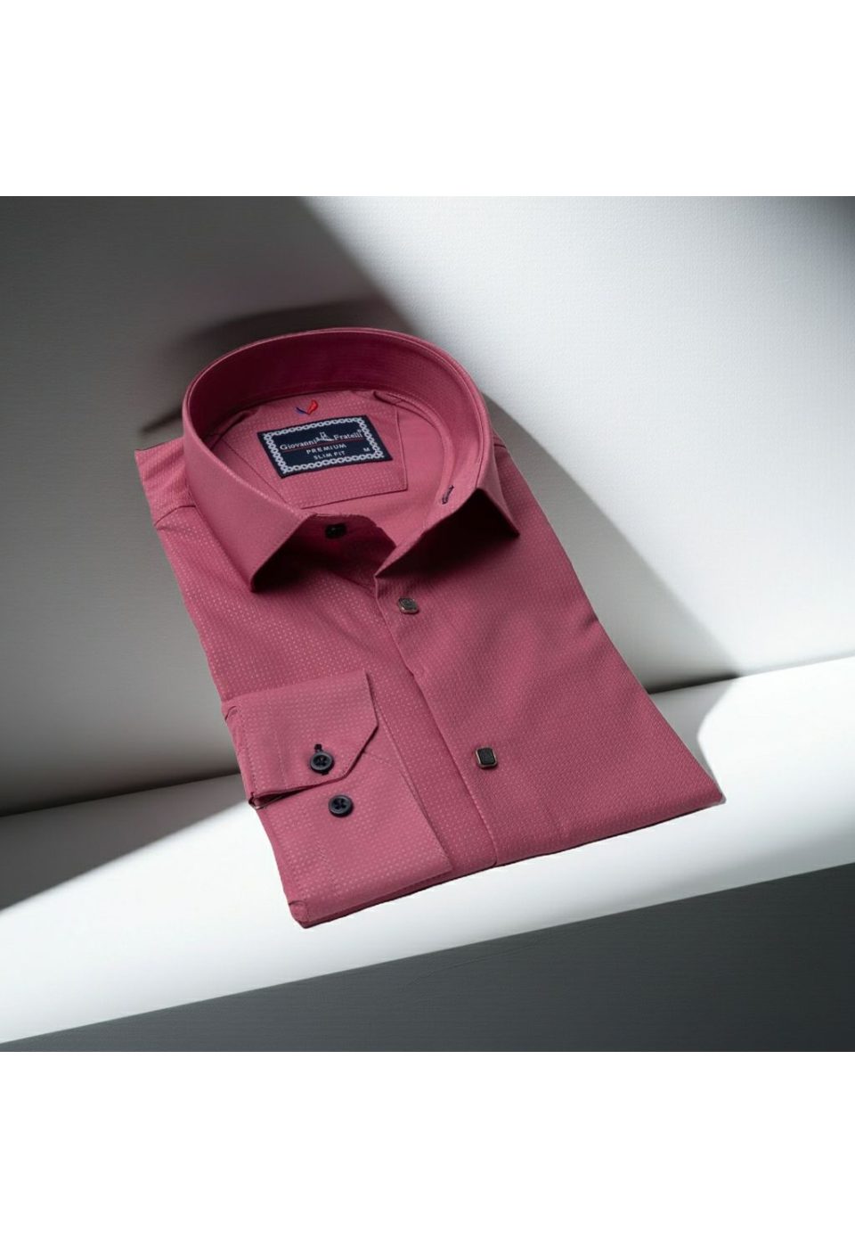 Slim Fit Uzun Kol Desenli Jakar Armürlü Gömlek 2127 CR 004 - Giovanni Fratelli