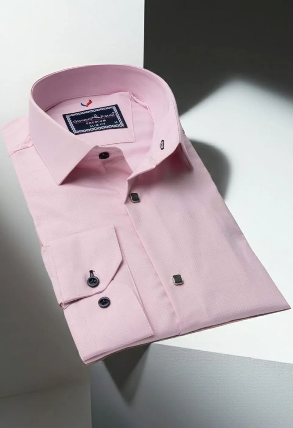 Slim Fit Uzun Kol Desenli Jakar Armürlü Gömlek 2127 CR 005