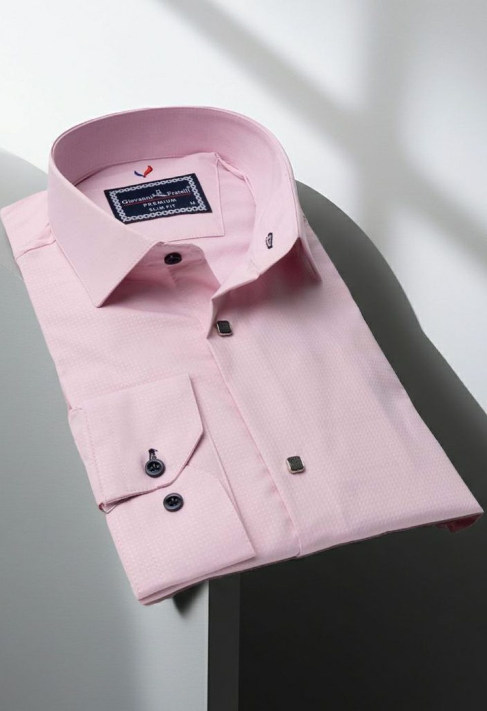 Slim Fit Uzun Kol Desenli Jakar Armürlü Gömlek 2127 CR 005 - Giovanni Fratelli
