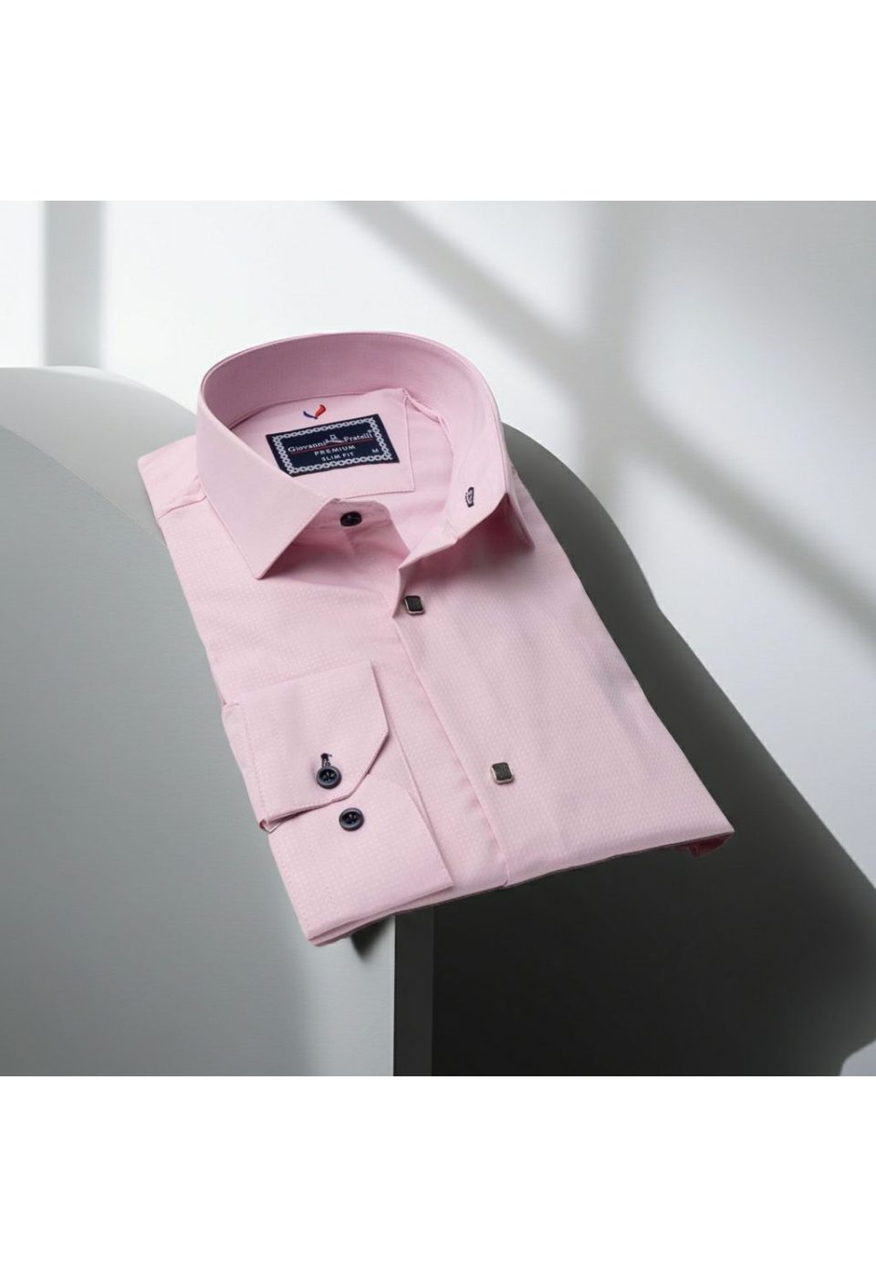 Slim Fit Uzun Kol Desenli Jakar Armürlü Gömlek 2127 CR 005 - Giovanni Fratelli