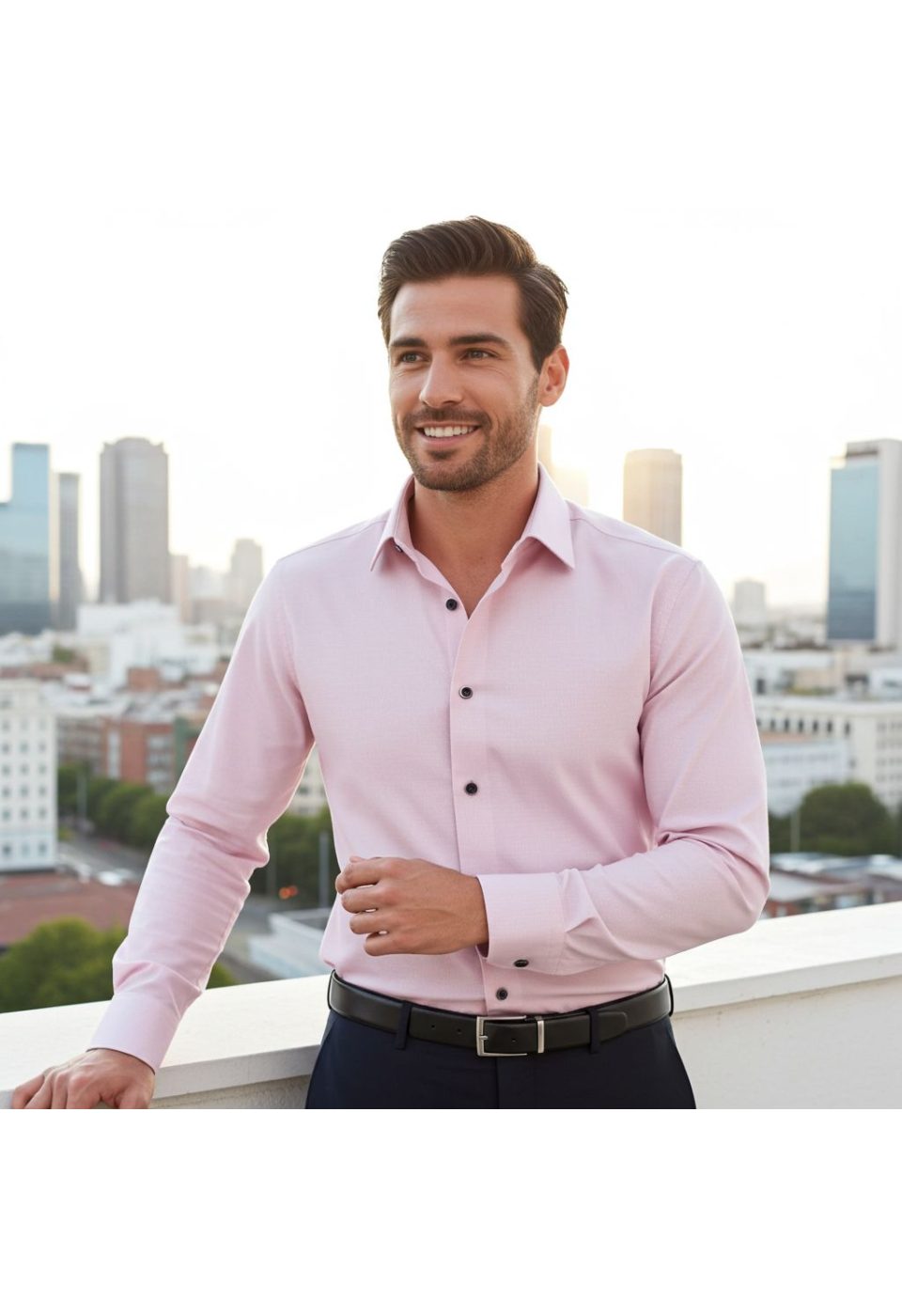 Slim Fit Uzun Kol Desenli Jakar Armürlü Gömlek 2127 CR 005 - Giovanni Fratelli