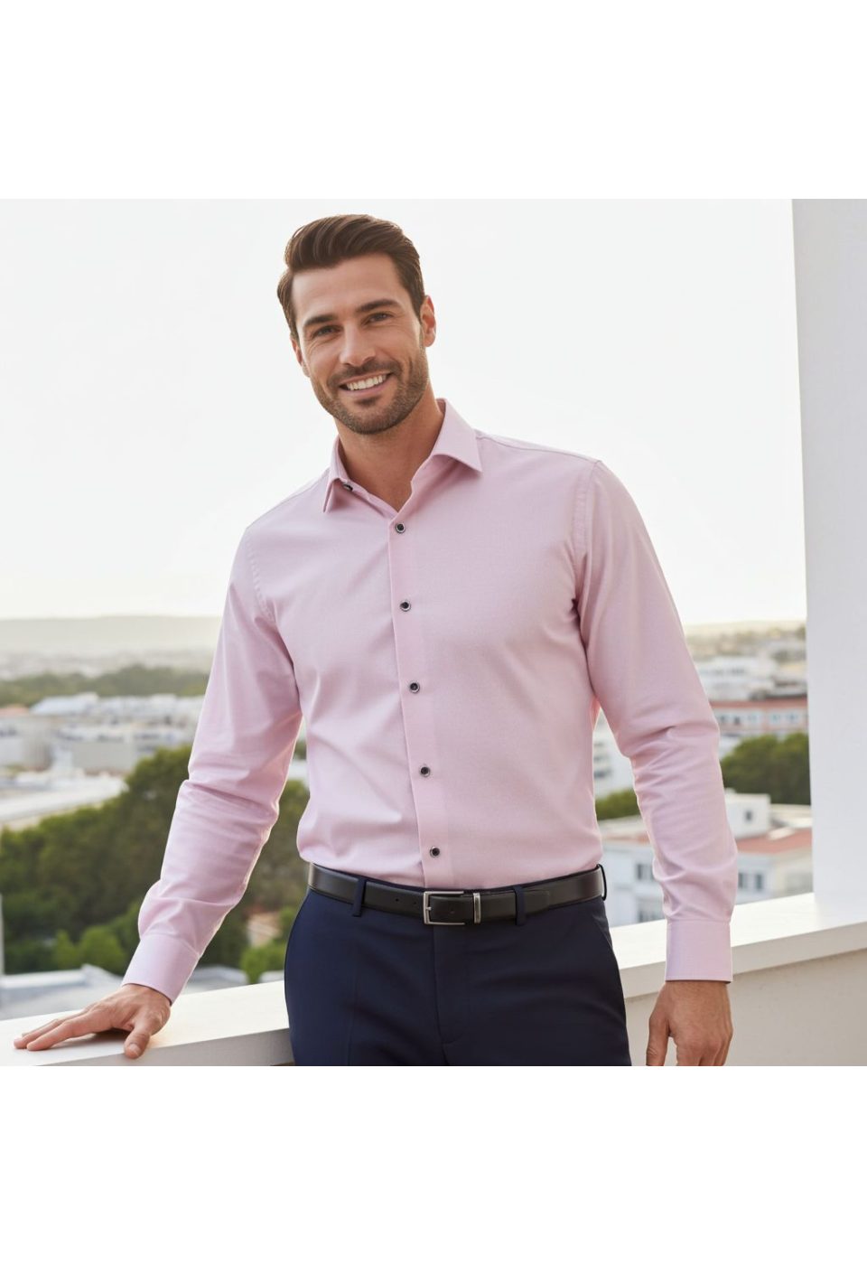 Slim Fit Uzun Kol Desenli Jakar Armürlü Gömlek 2127 CR 005 - Giovanni Fratelli
