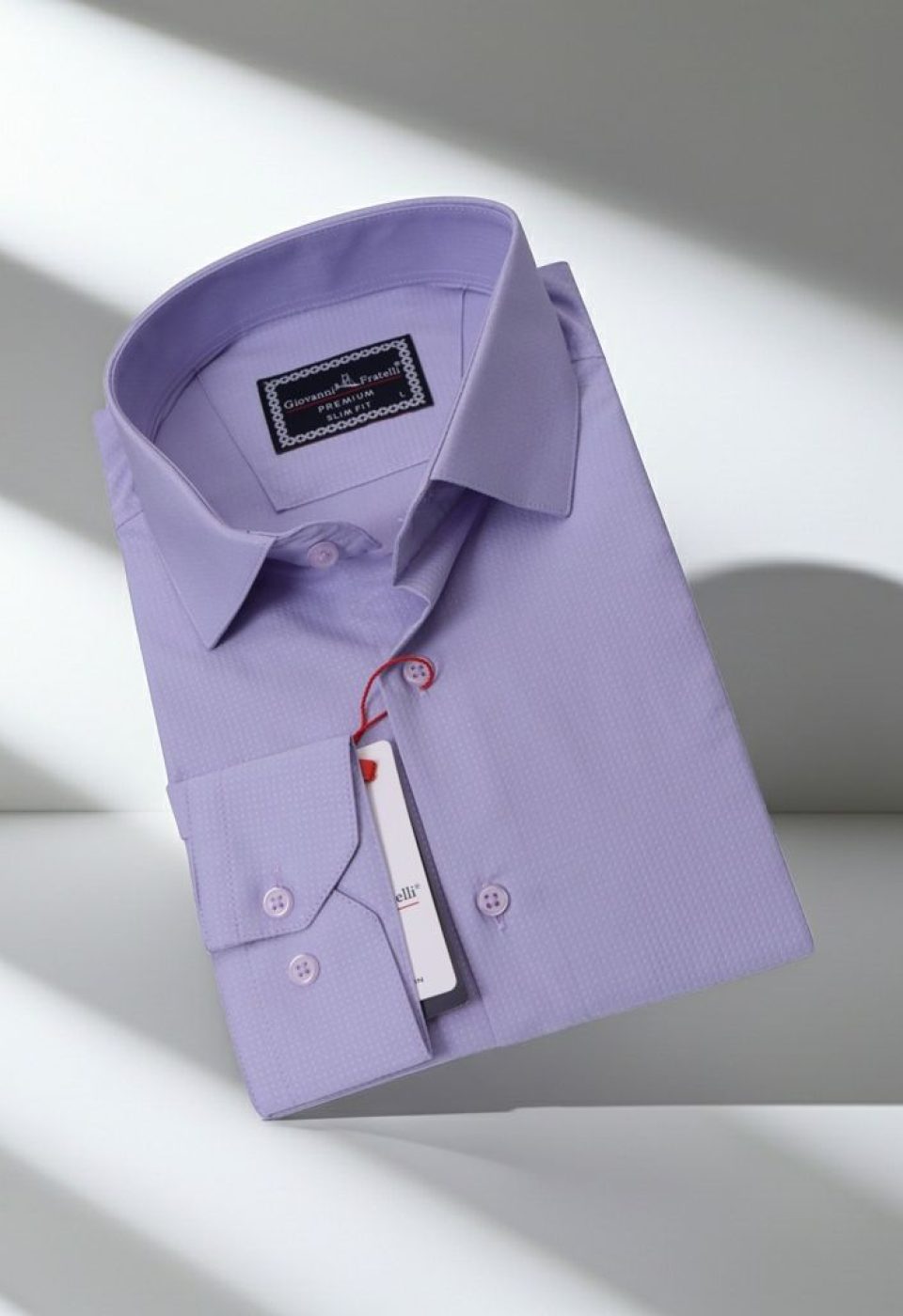 Slim Fit Uzun Kol Desenli Jakar Armürlü Gömlek 2127 CR 006 - Giovanni Fratelli