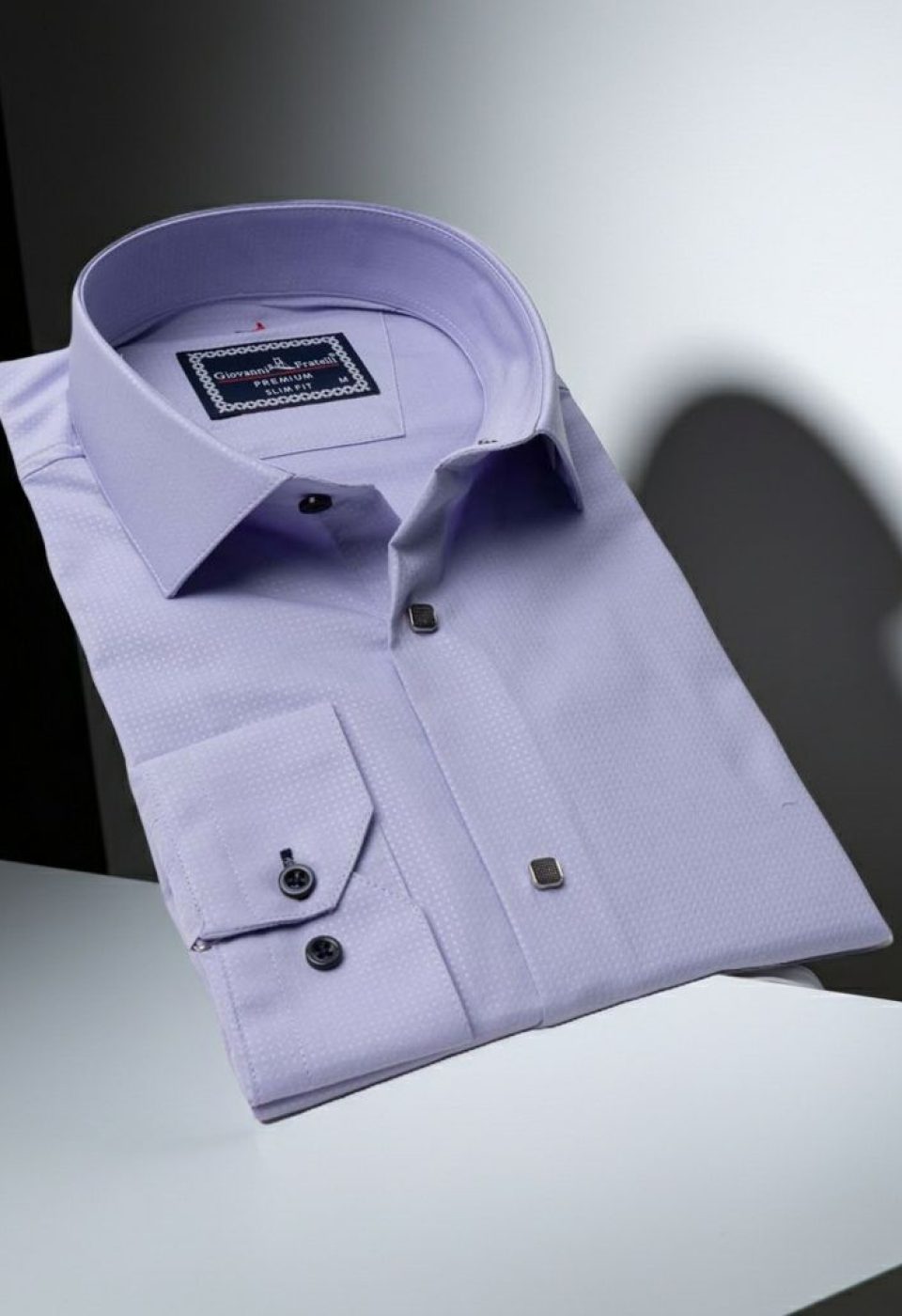 Slim Fit Uzun Kol Desenli Jakar Armürlü Gömlek 2127 CR 007