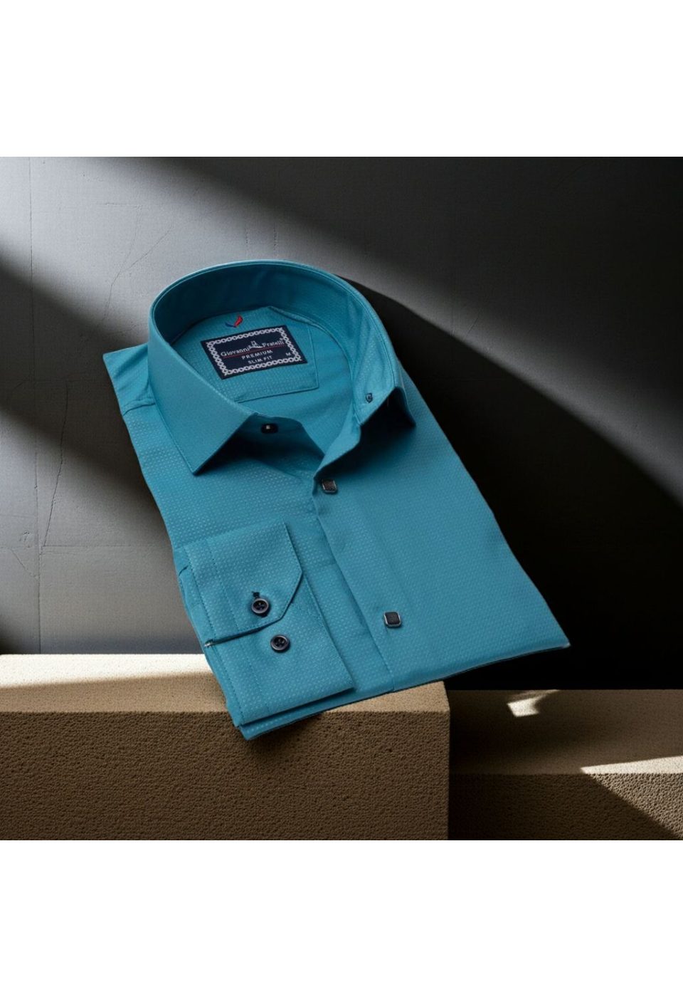 Slim Fit Uzun Kol Desenli Jakar Armürlü Gömlek 2127 CR 009 - Giovanni Fratelli