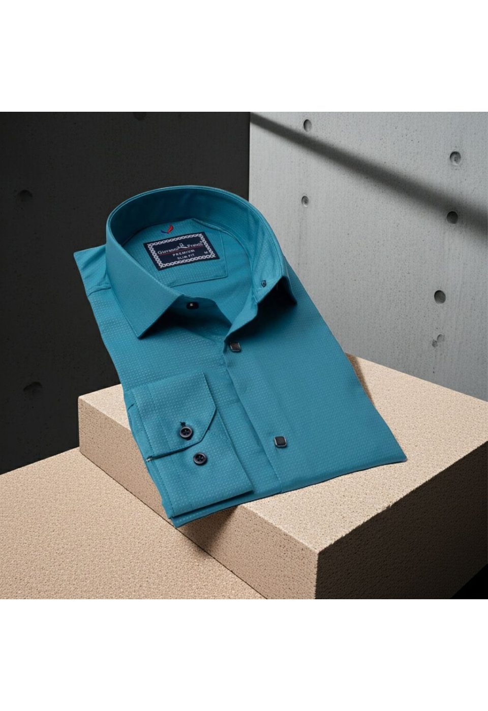 Slim Fit Uzun Kol Desenli Jakar Armürlü Gömlek 2127 CR 009 - Giovanni Fratelli