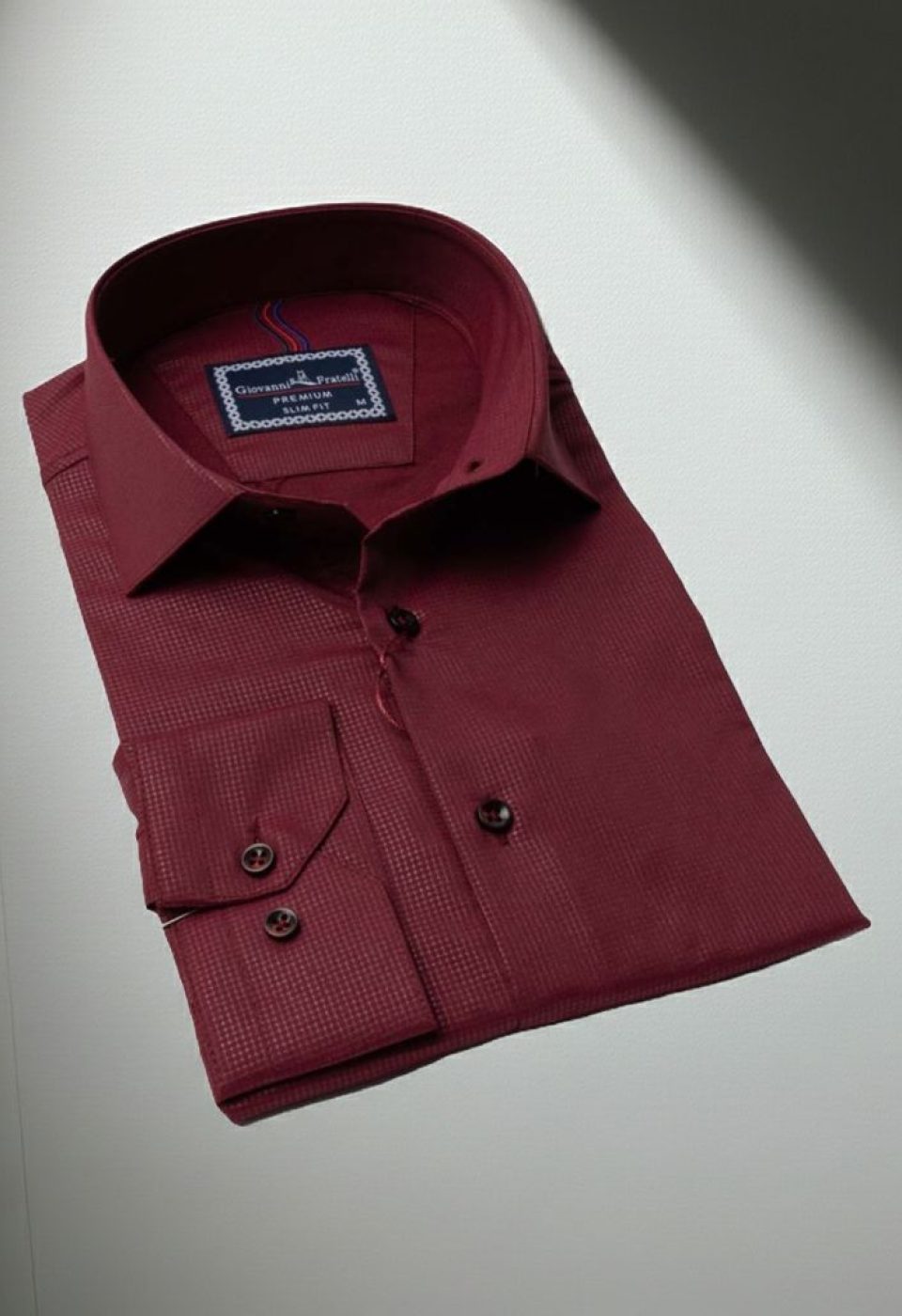Slim Fit Uzun Kol Desenli Jakar Armürlü Gömlek 2128 CR 002 - Giovanni Fratelli
