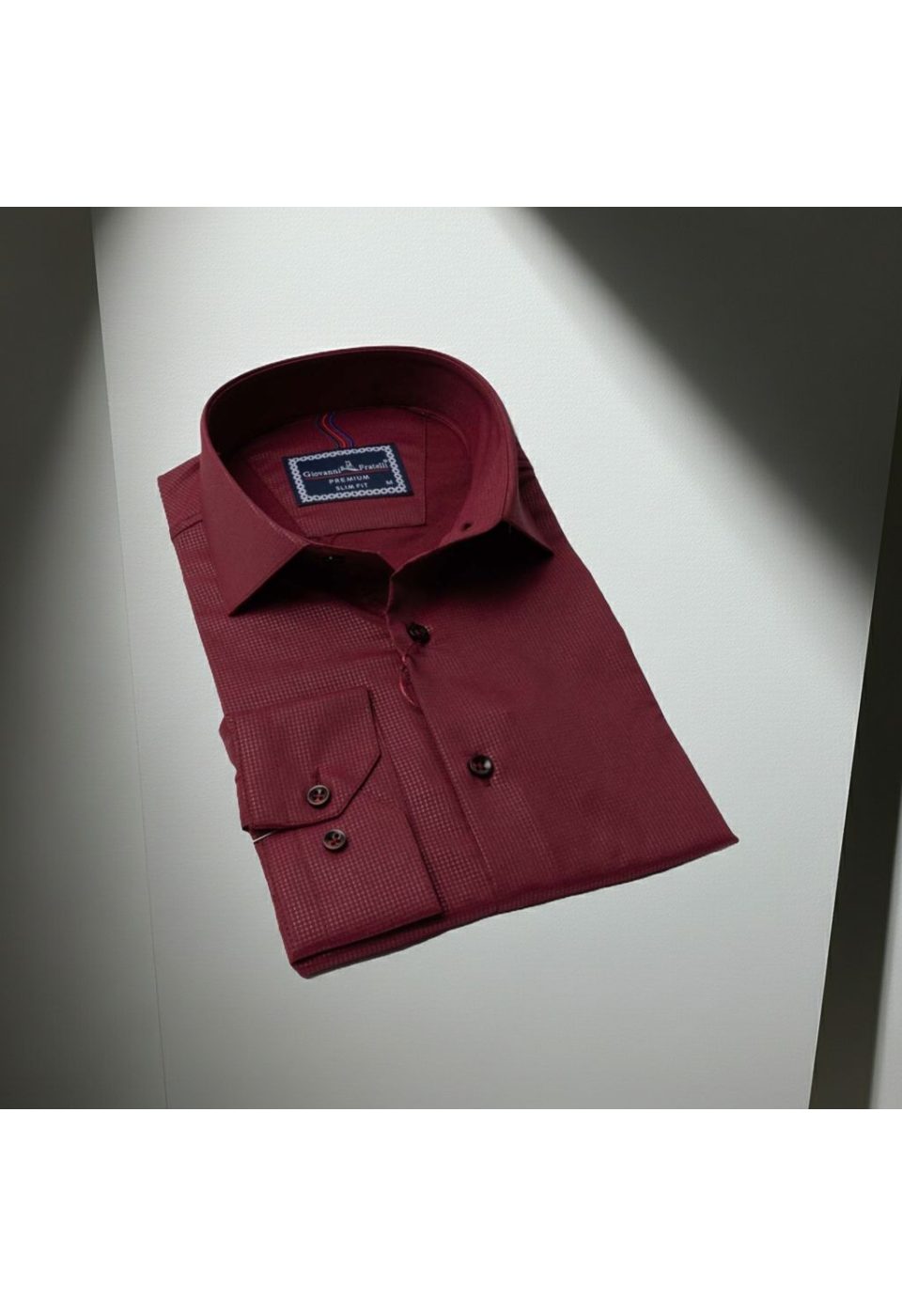 Slim Fit Uzun Kol Desenli Jakar Armürlü Gömlek 2128 CR 002 - Giovanni Fratelli