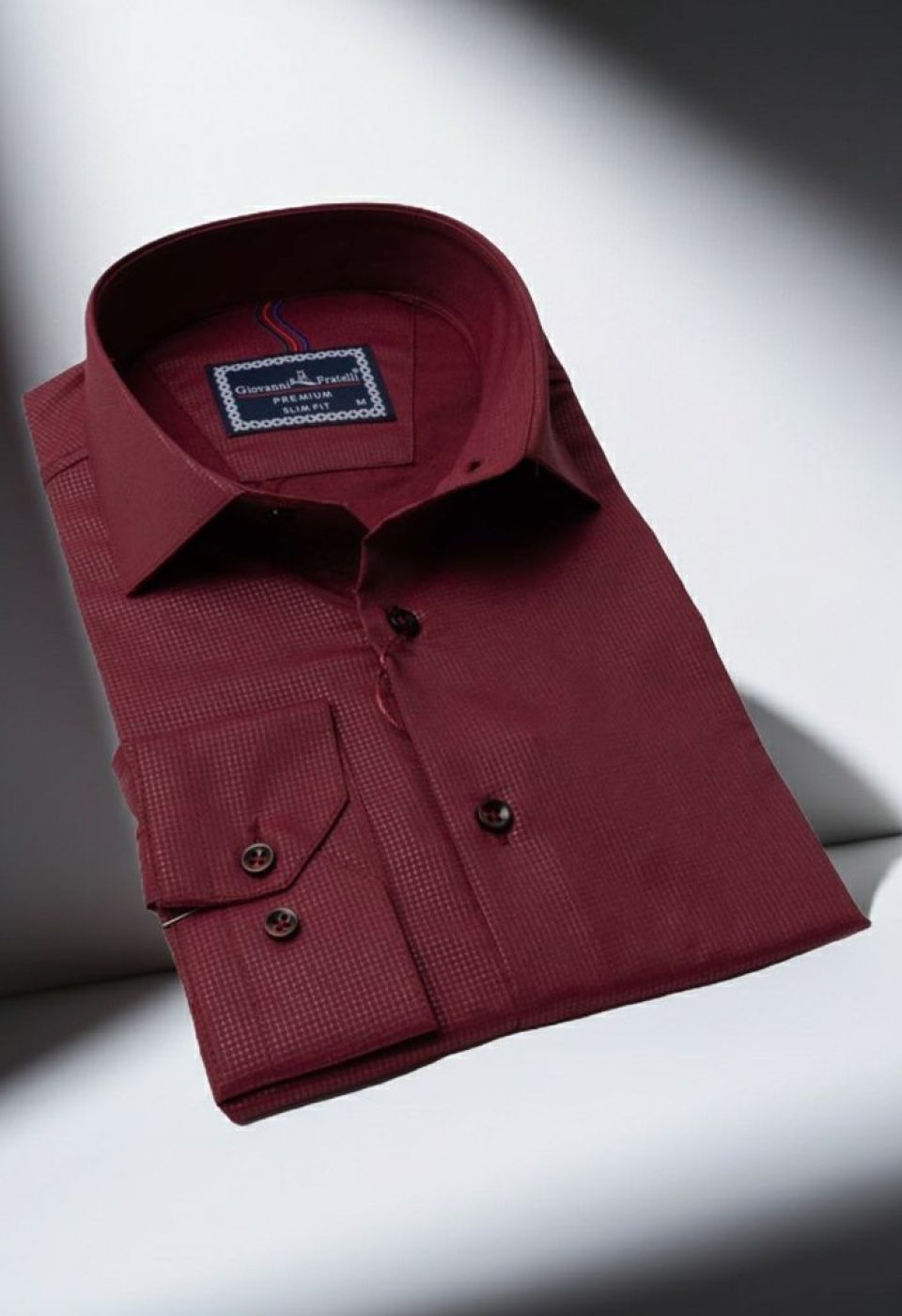 Slim Fit Uzun Kol Desenli Jakar Armürlü Gömlek 2128 CR 002