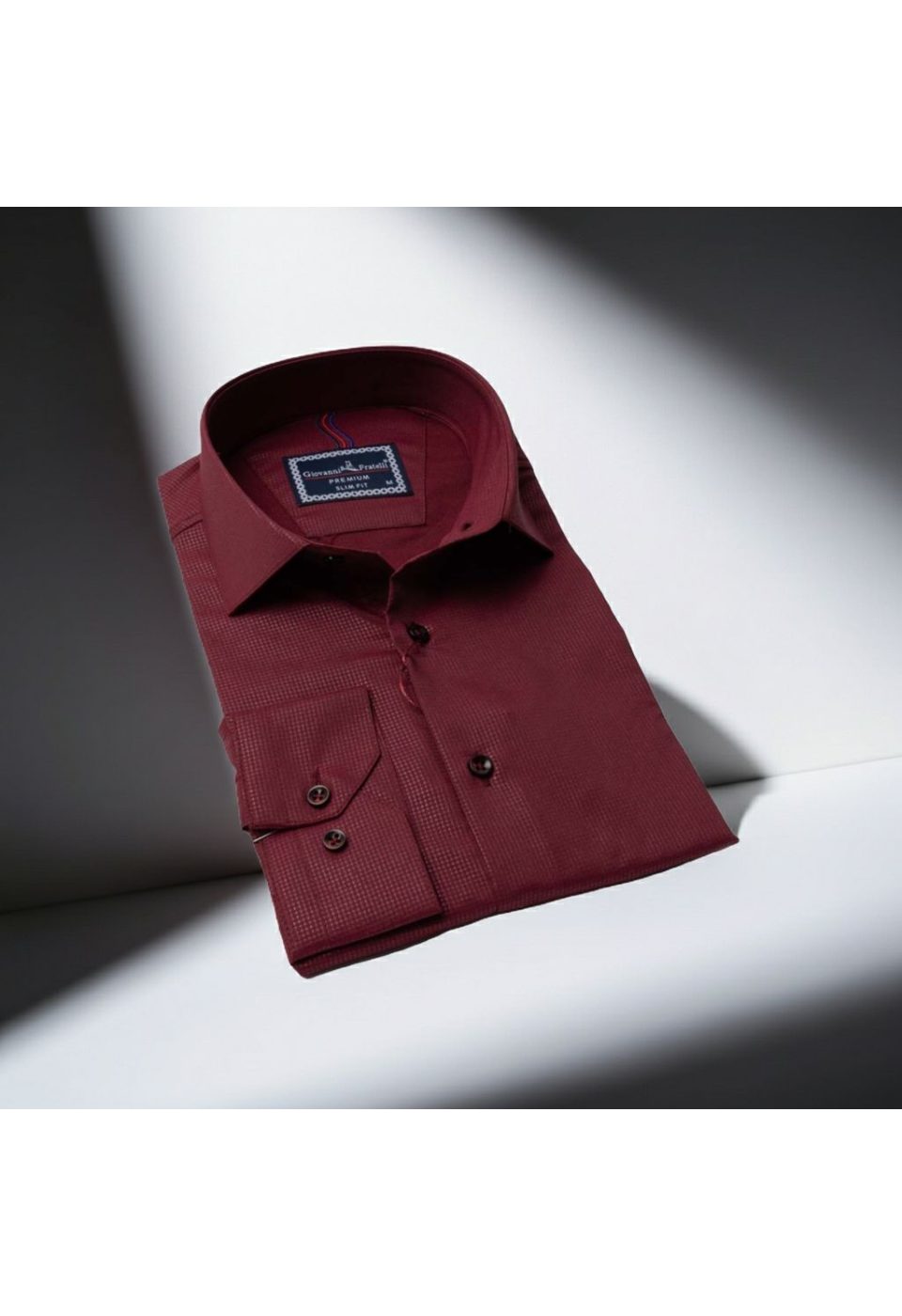 Slim Fit Uzun Kol Desenli Jakar Armürlü Gömlek 2128 CR 002 - Giovanni Fratelli