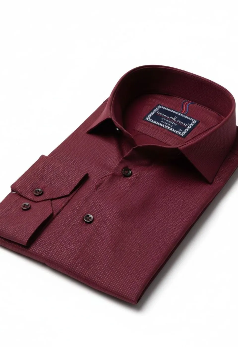 Slim Fit Uzun Kol Desenli Jakar Armürlü Gömlek 2128 CR 002